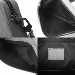LOUIS VUITTON Monogram Shadow Duo Grey M46104 Men's Leather Shoulder Bag