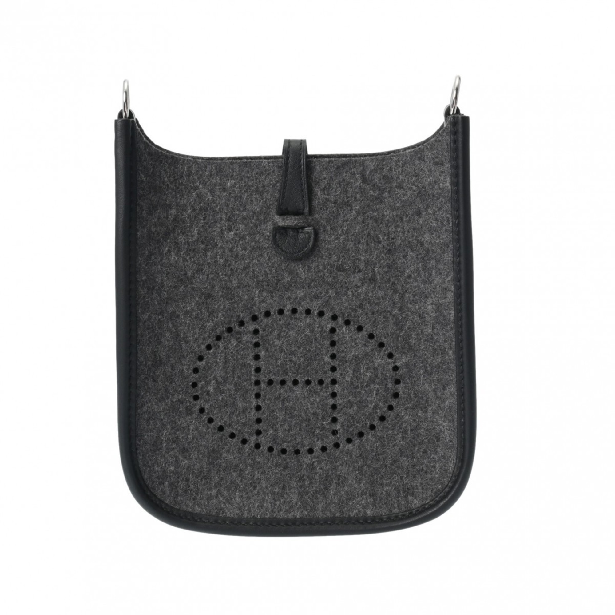 HERMES Evelyn TPM Grimoire/Black Palladium Hardware - Y Stamp (around 2020) Women's Felt Swift Shoulder Bag