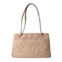 CHANEL Chanel Matelasse Chain Tote Greige A67294 Women's Caviar Skin Bag