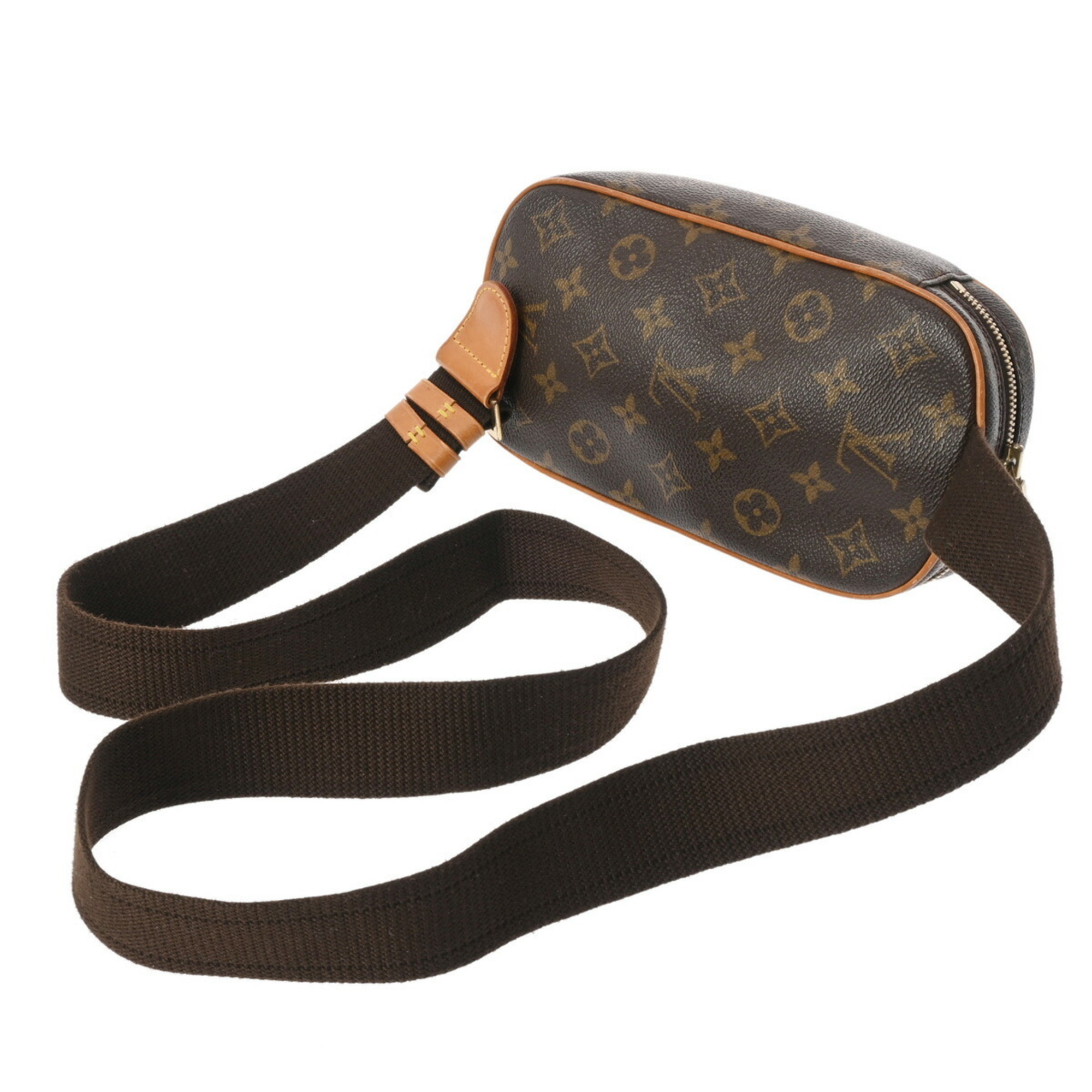 LOUIS VUITTON Louis Vuitton Monogram Pochette Ganjou Brown M51870 Men's Canvas Body Bag