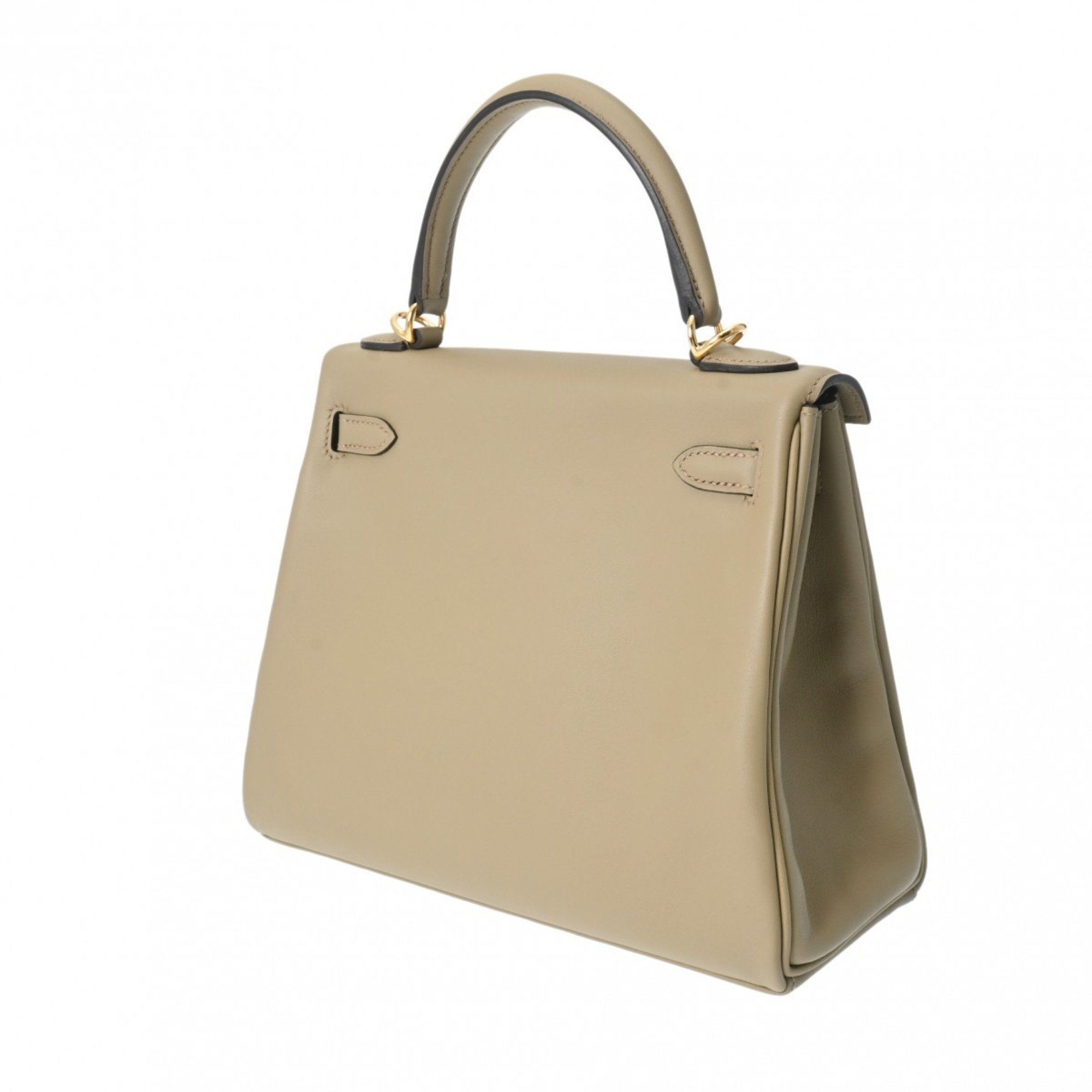 HERMES Kelly 25 Inner Stitching Beige Marfa - W Stamp (around 2024) Women's Swift Leather Handbag