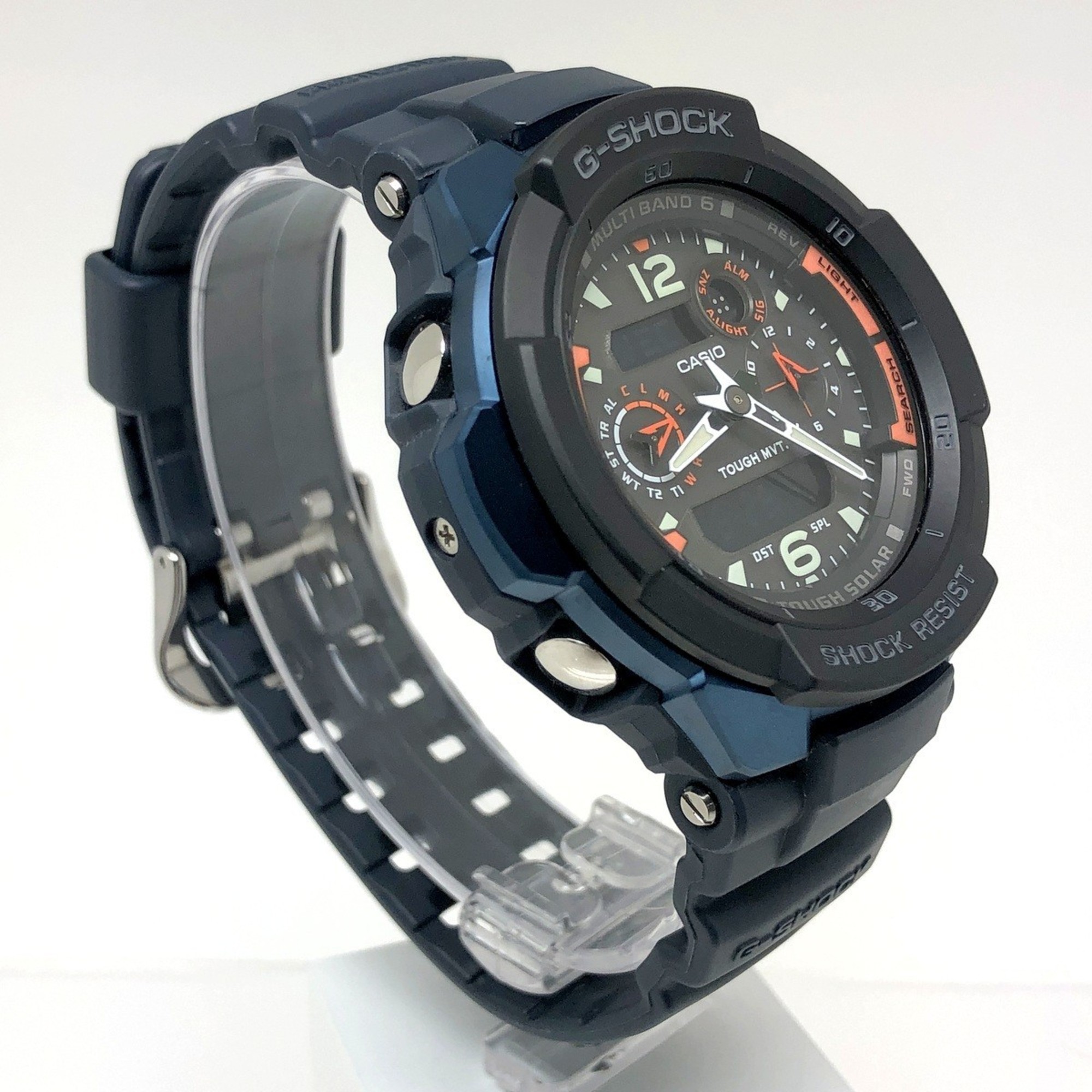 G-SHOCK CASIO Watch GW-3500B-2A SKY COCKPIT Radio Solar Navy Blue Military Color Metal Case Anadigi Mikunigaoka Store