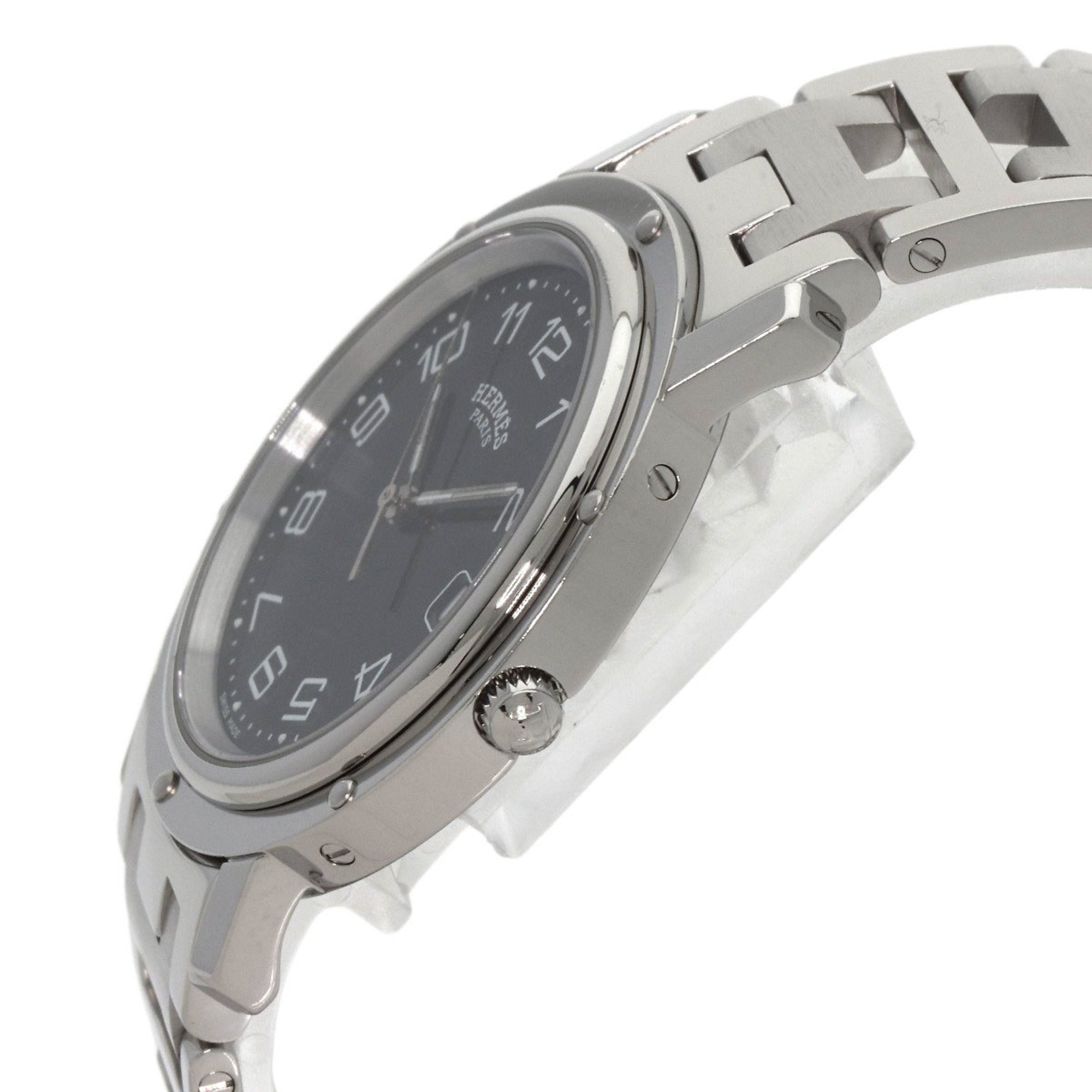 Hermes CL6.710 Clipper Watch Stainless Steel SS Men's