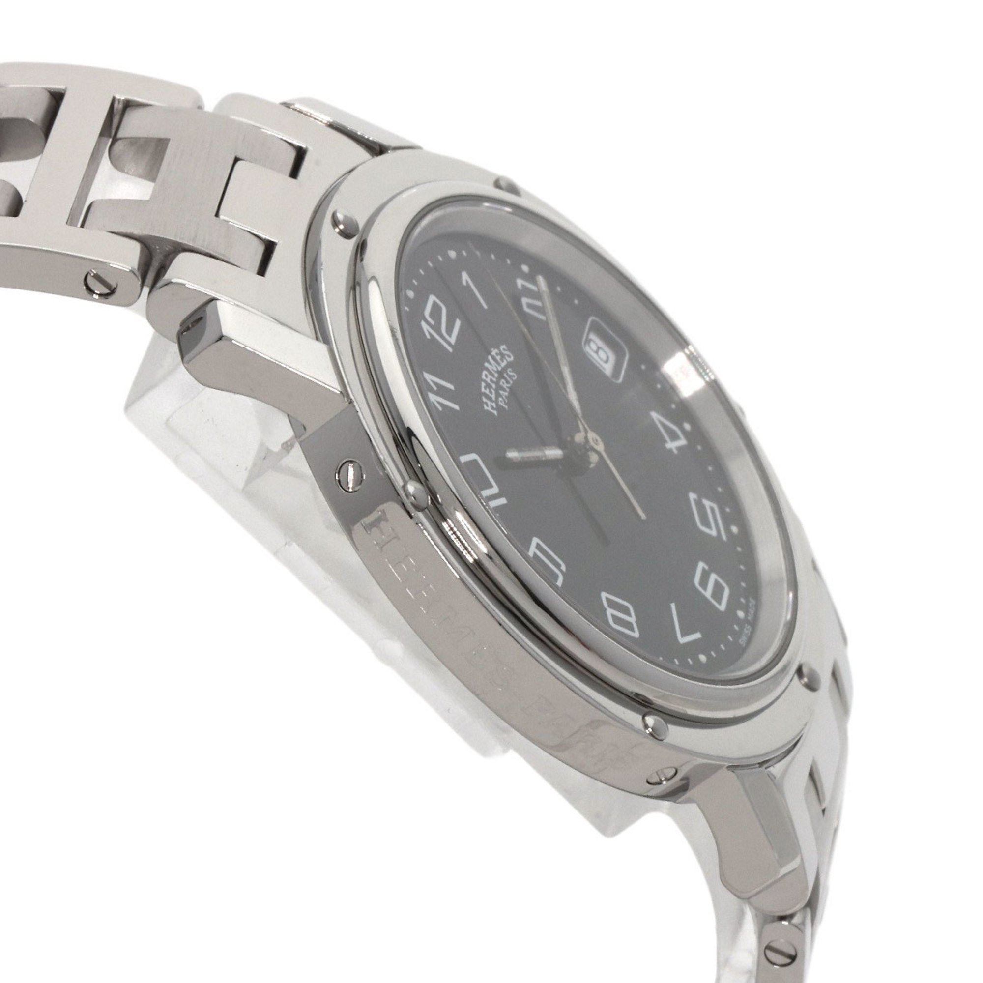 Hermes CL6.710 Clipper Watch Stainless Steel SS Men's