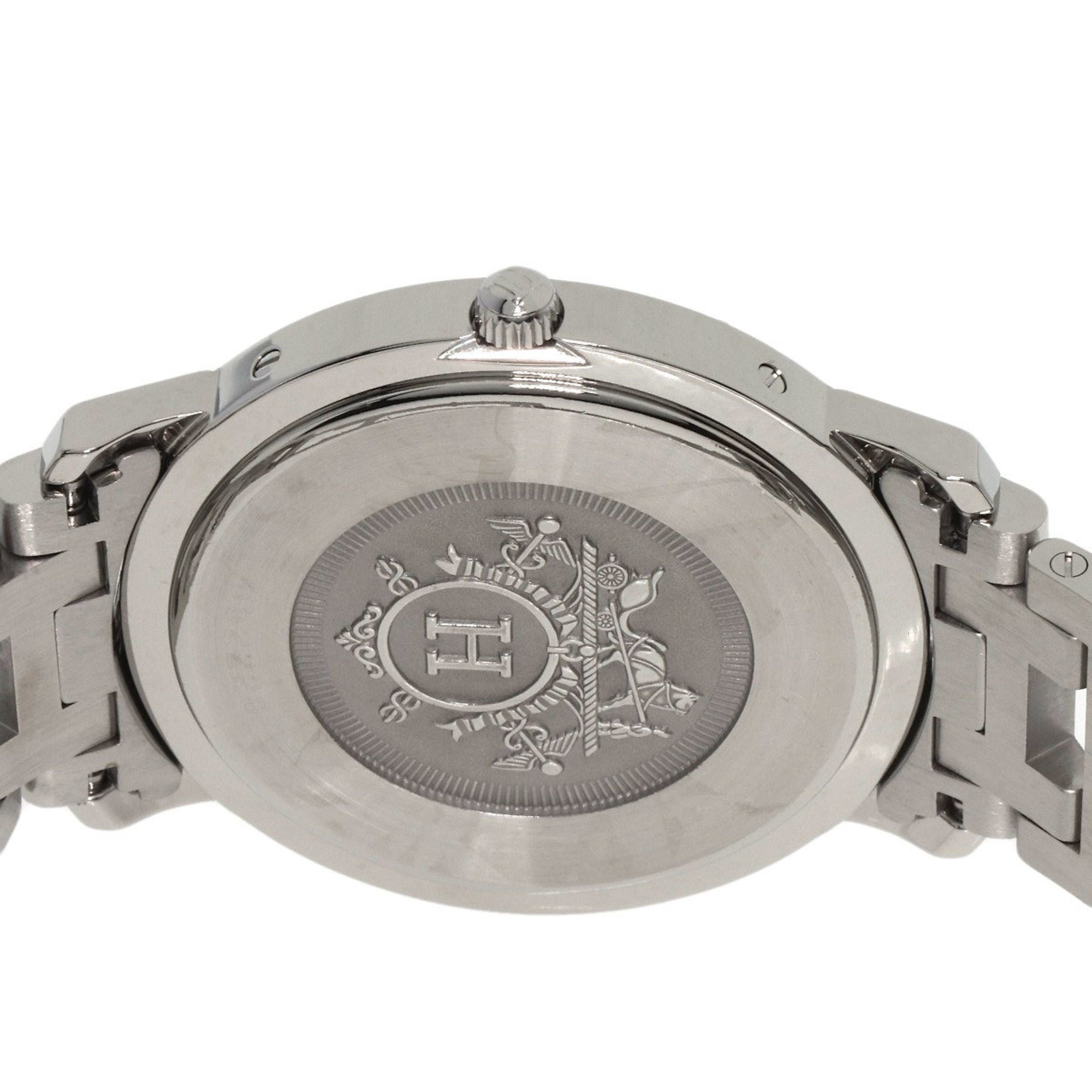 Hermes CL6.710 Clipper Watch Stainless Steel SS Men's