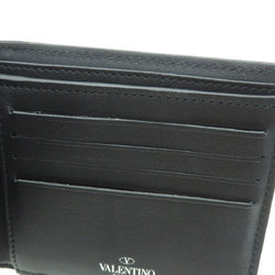 Valentino Garavani Embroidered Motif Bi-fold Wallet Nylon Leather Men's