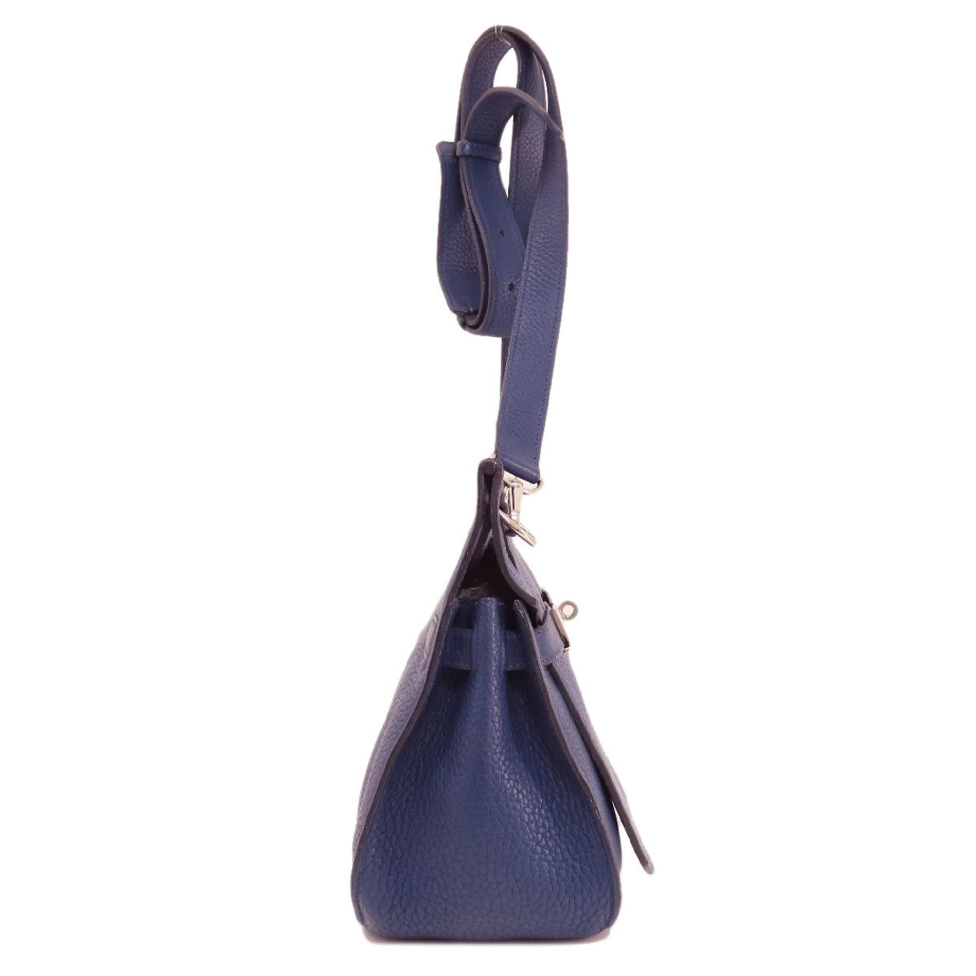 Hermes Gypsiere 28 Blue Nuit Shoulder Bag Taurillon Women's
