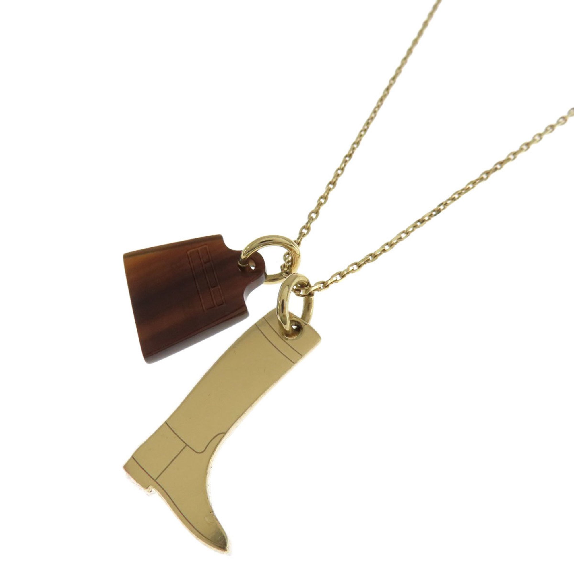 Hermes Amulet Maroquinier PM Buffalo Horn Necklace for Women
