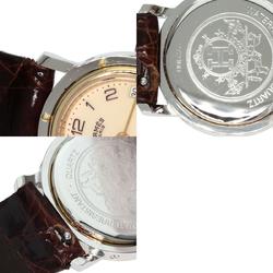 Hermes Clipper watch, stainless steel, leather, ladies
