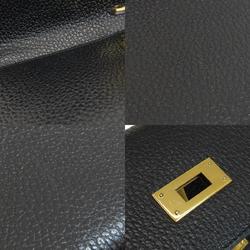 Hermes Kelly 32 Inner Stitching Black Handbag Ardennes Women's