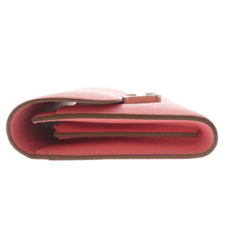 Hermes Constance Long Rose Azalee Epson Wallet Women's