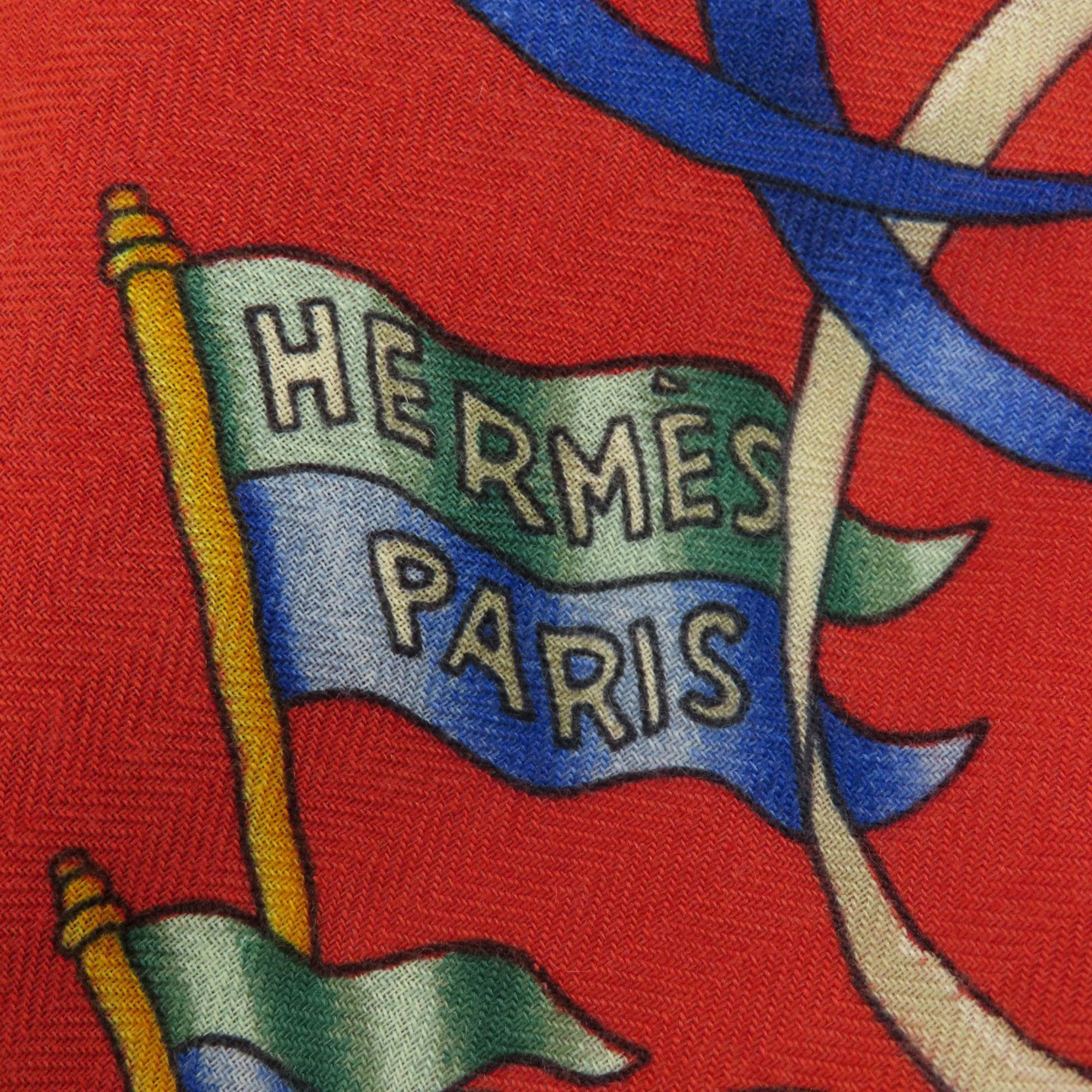 Hermes Carrejuan LUNA PARK Amusement Park Scarf Silk Cashmere Women's