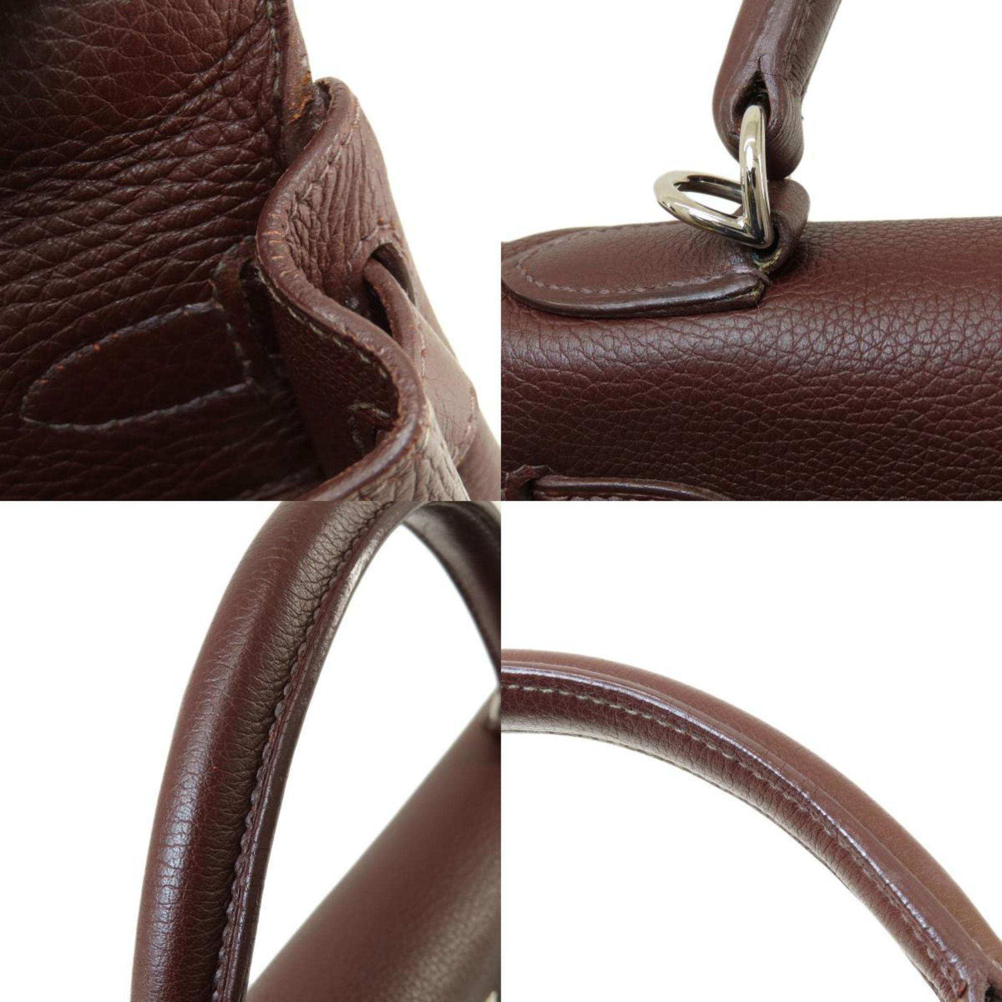 Hermes Kelly 28 Inner Stitching Rouge Cellier Handbag Taurillon Women's