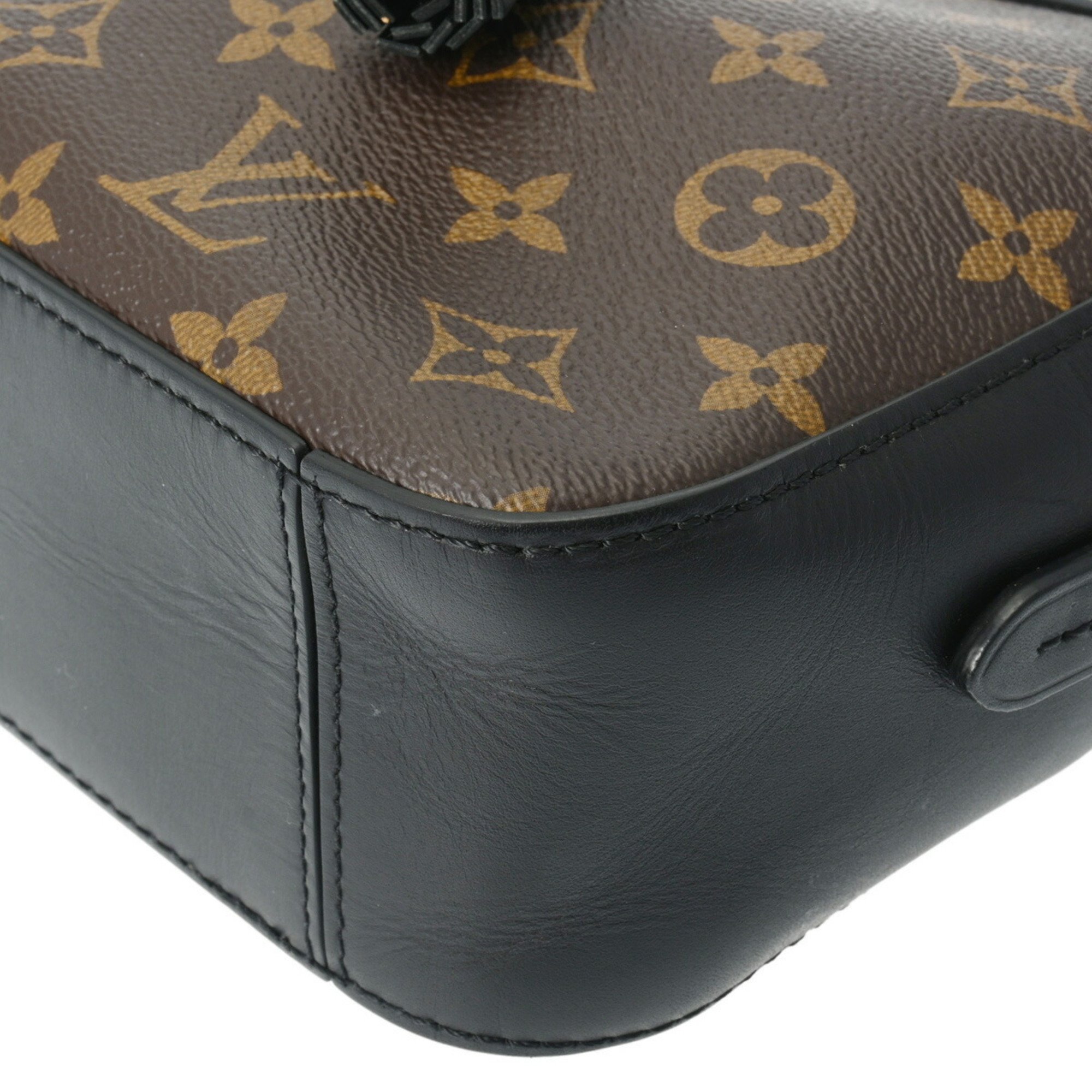 LOUIS VUITTON Louis Vuitton Monogram Santonge Noir M43555 Women's Canvas Shoulder Bag