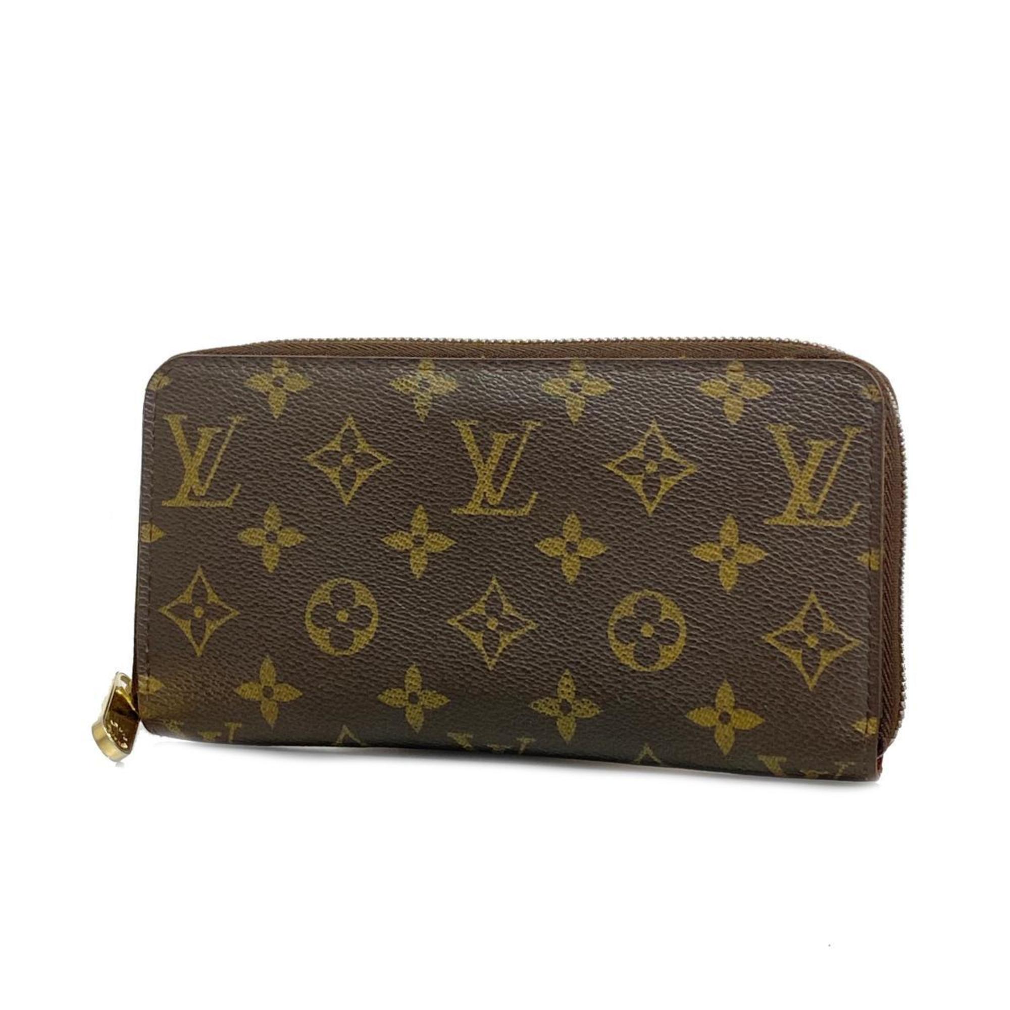 Louis Vuitton Long Wallet Monogram Zippy M60017 Brown Men's Women's