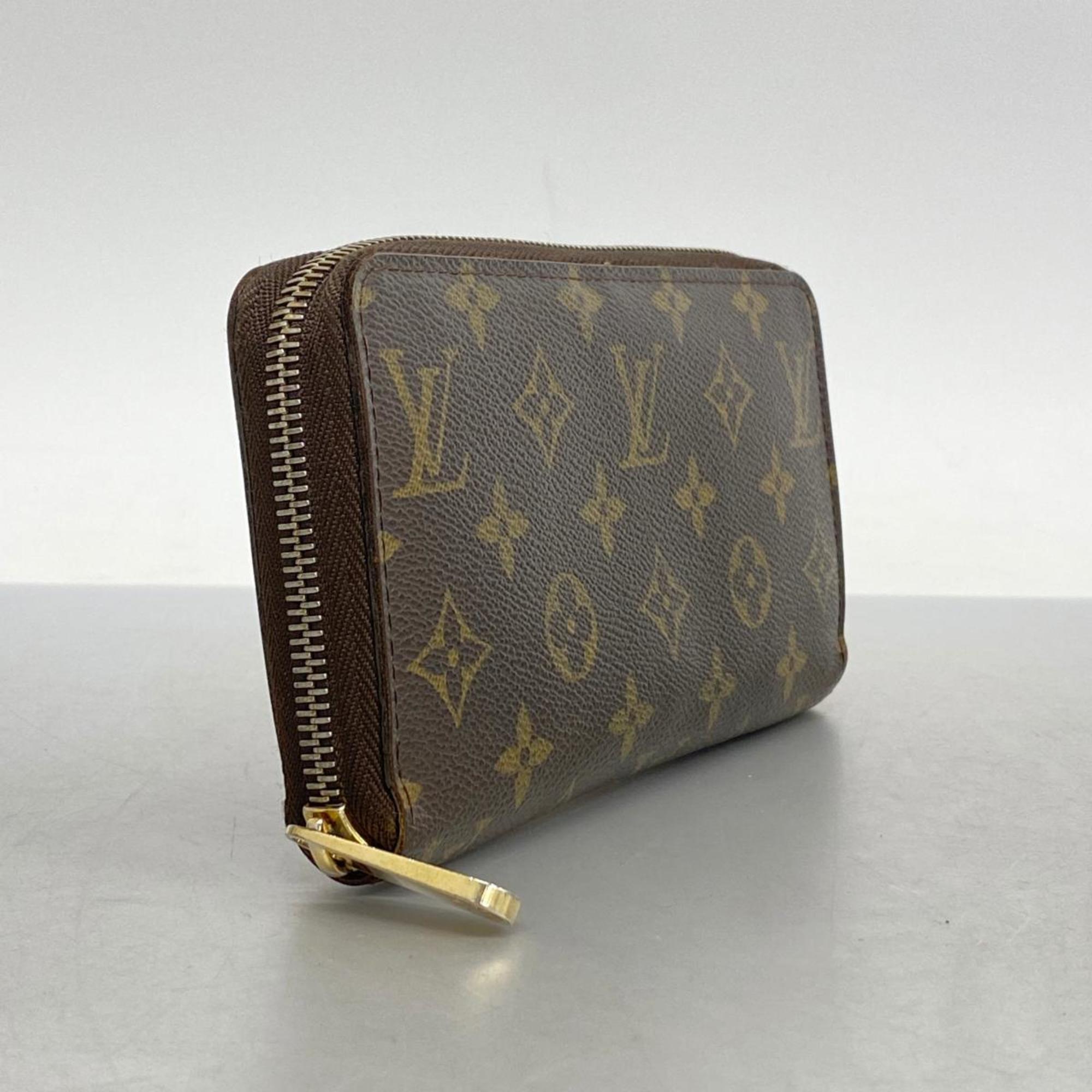 Louis Vuitton Long Wallet Monogram Zippy M60017 Brown Men's Women's