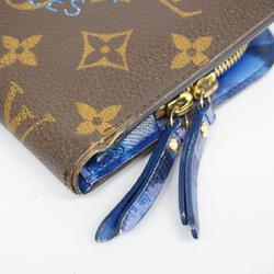 Louis Vuitton Long Wallet Monogram Ikat Flower Portefeuille Ansolite M60390 Grand Blue Men's Women's