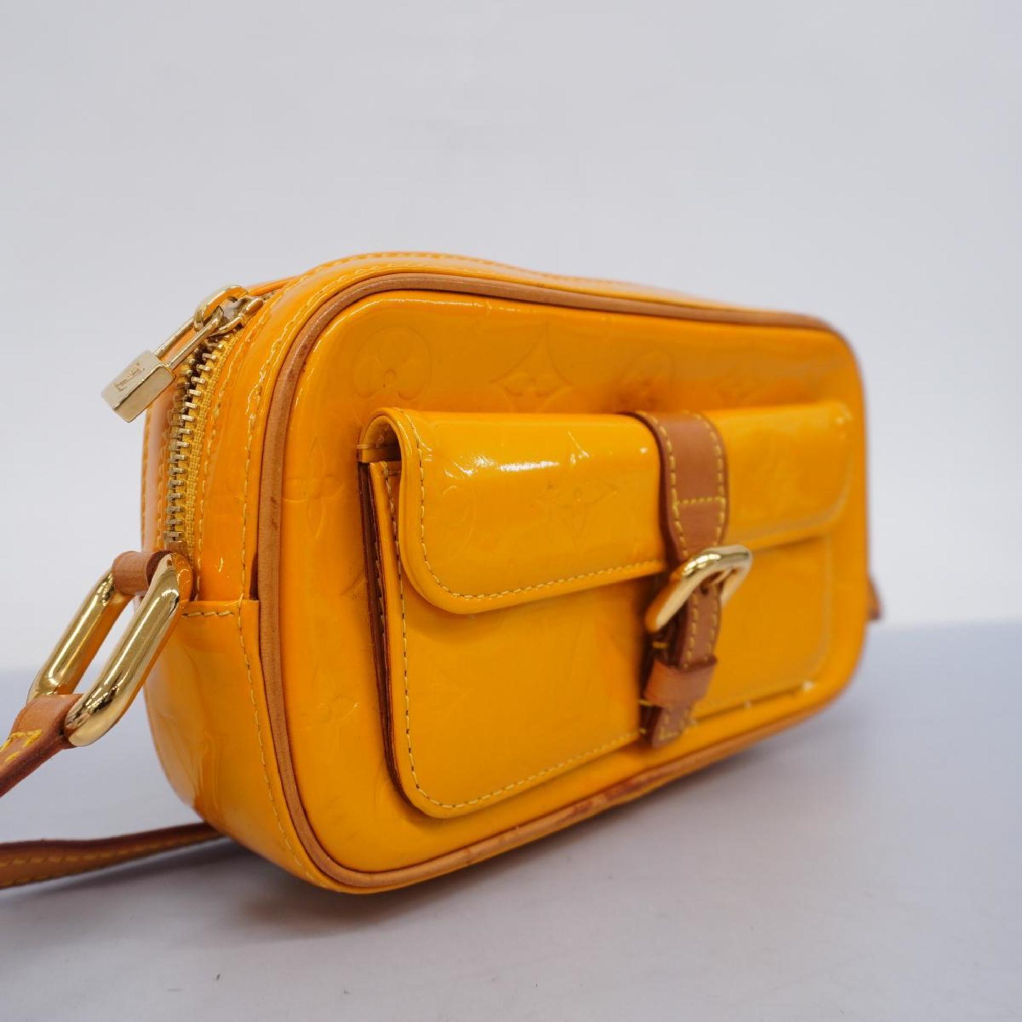 Louis Vuitton Shoulder Bag Vernis Christy MM M91108 Jaune Ladies
