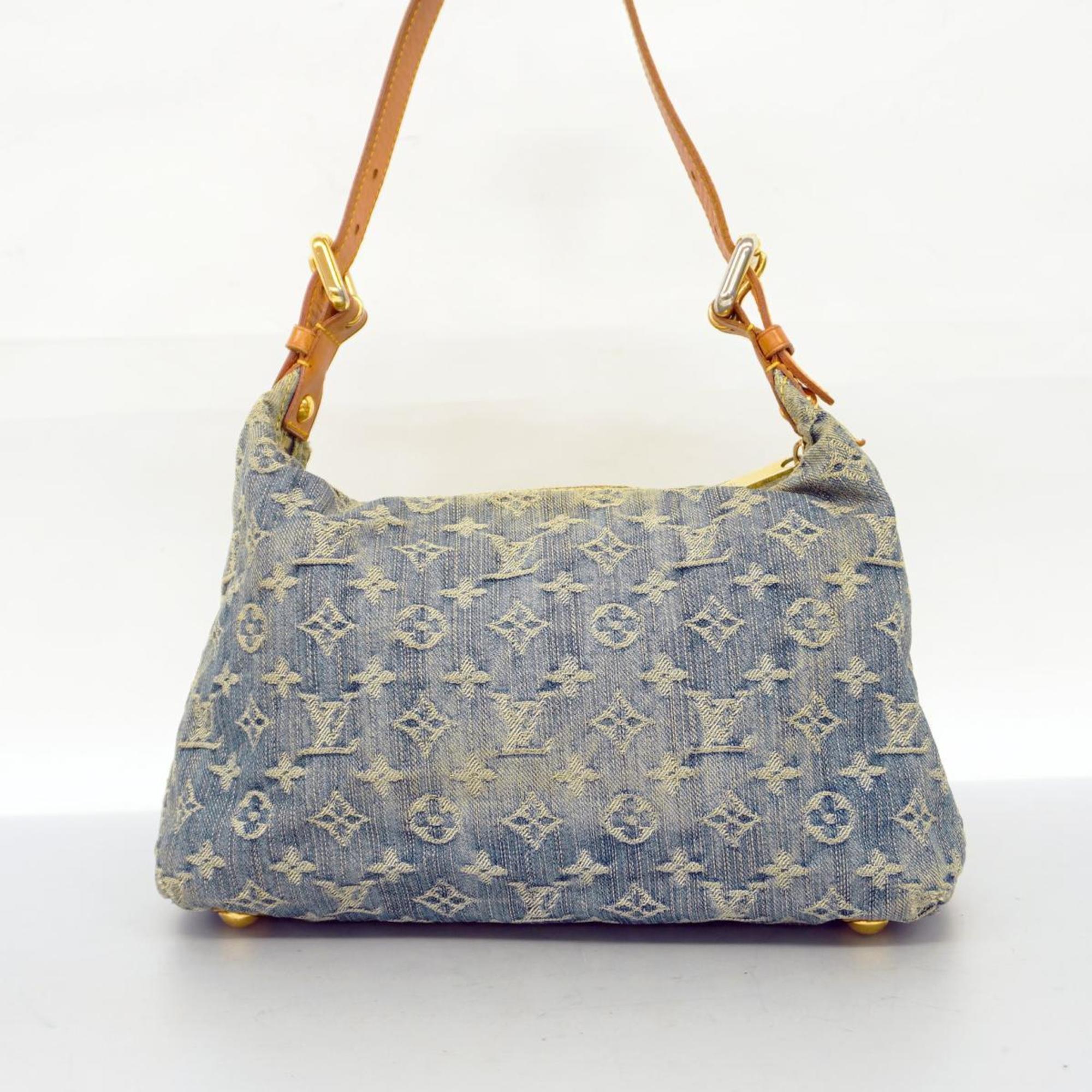 Louis Vuitton Shoulder Bag Monogram Denim Baggy PM M95049 Blue Women's