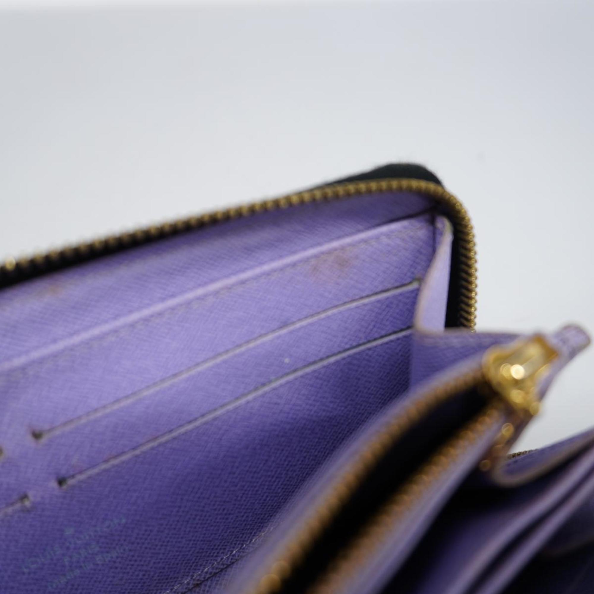 Louis Vuitton Long Wallet Monogram Multicolor Zippy M60275 Noir Violet Men's Women's