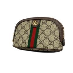 Gucci Ophidia Pouch 625550 Leather Brown Women's