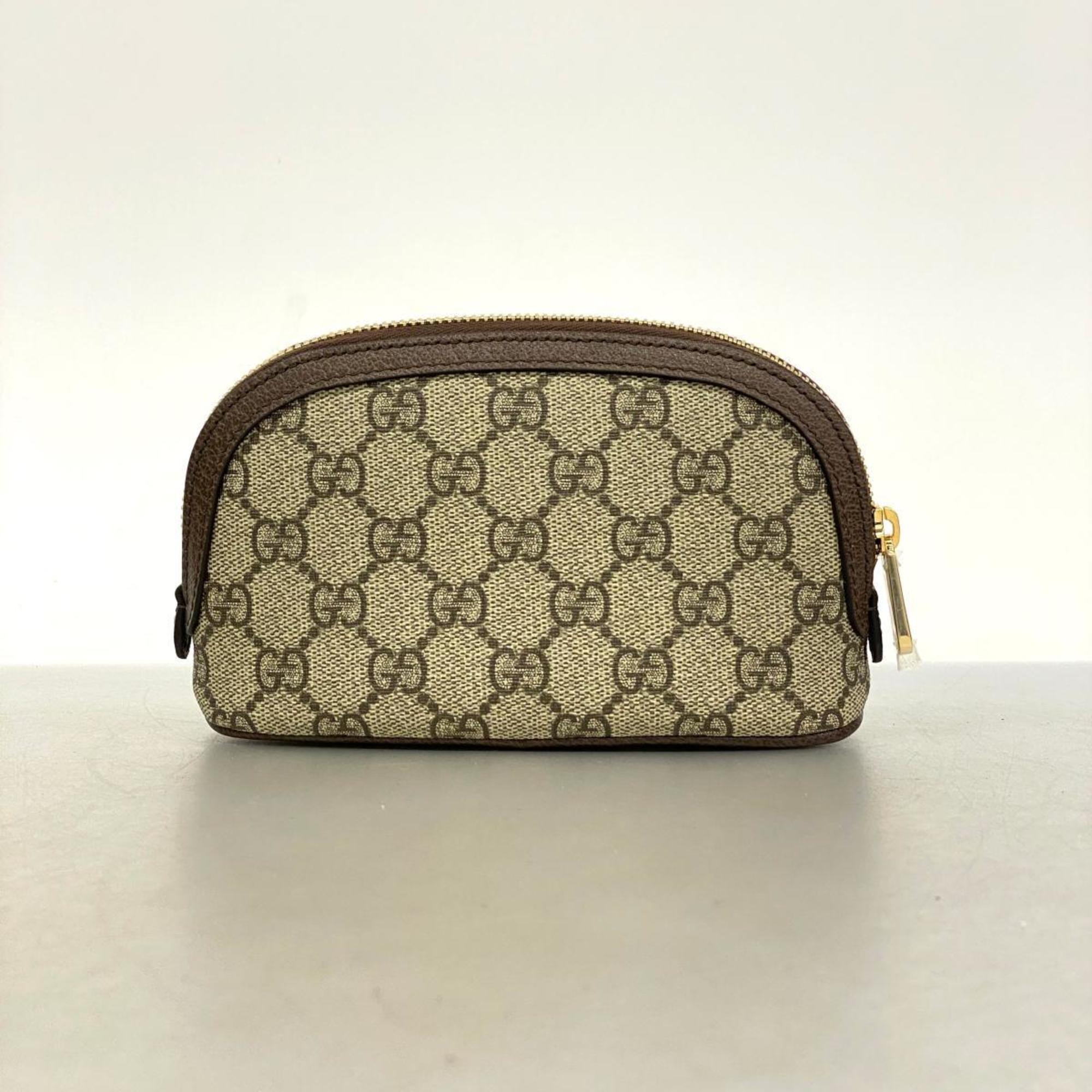 Gucci Ophidia Pouch 625550 Leather Brown Women's