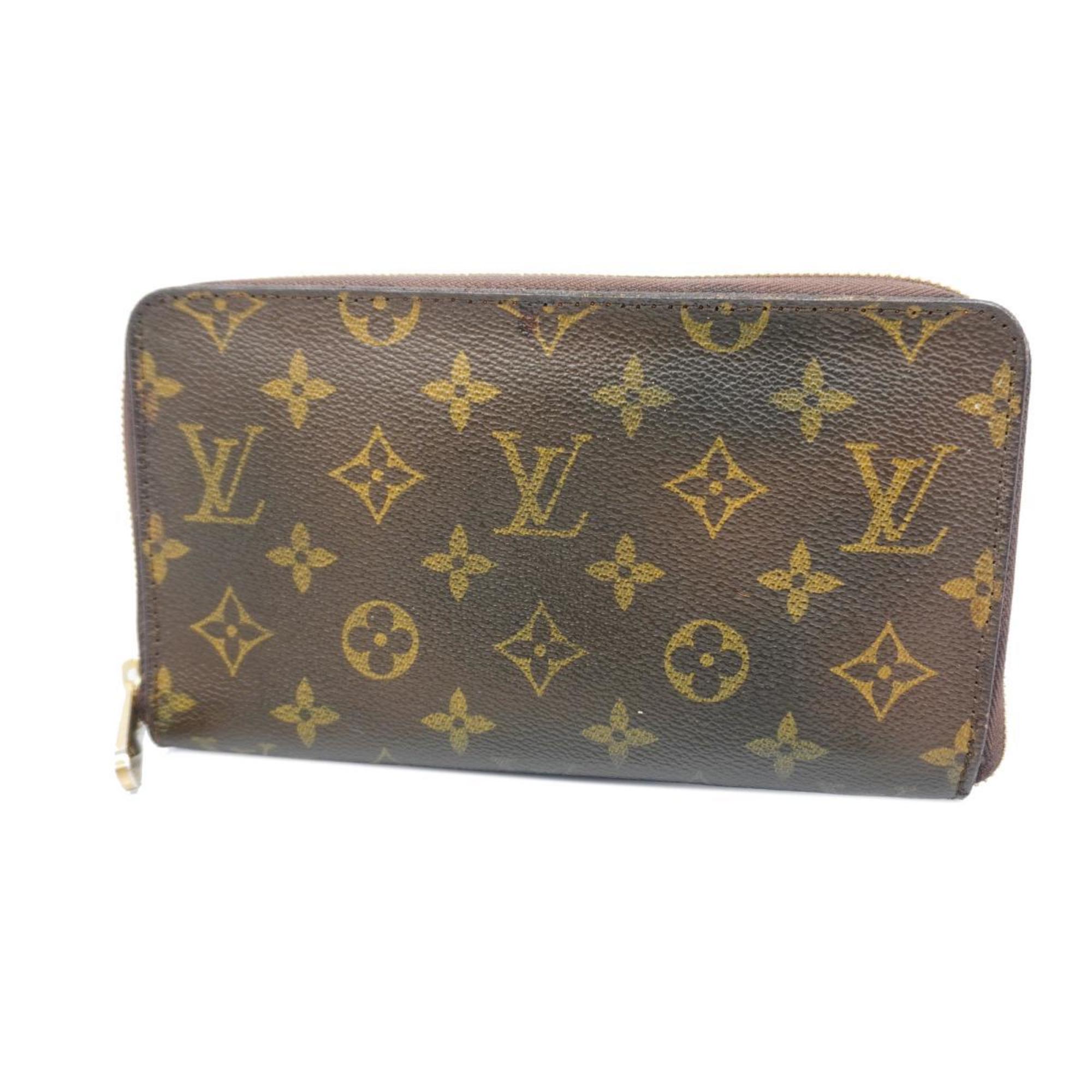 Louis Vuitton Long Wallet Monogram Zippy Organizer M60002 Brown Men's Women's