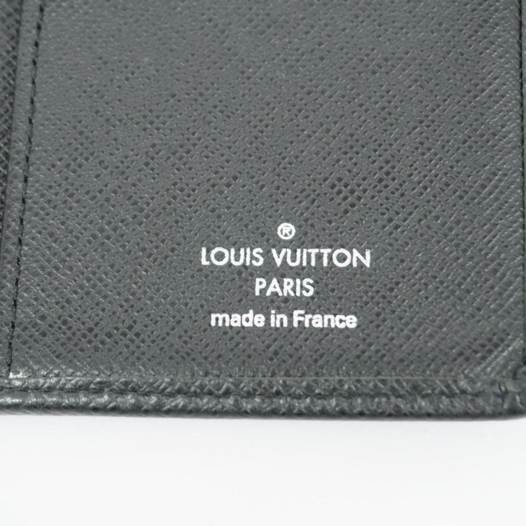 Louis Vuitton Long Wallet Taiga Portefeuille Brazza M32572 Aldwaz Men's
