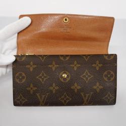 Louis Vuitton Long Wallet Monogram Pochette Porto Monnaie Credit M61725 Brown Men's Women's