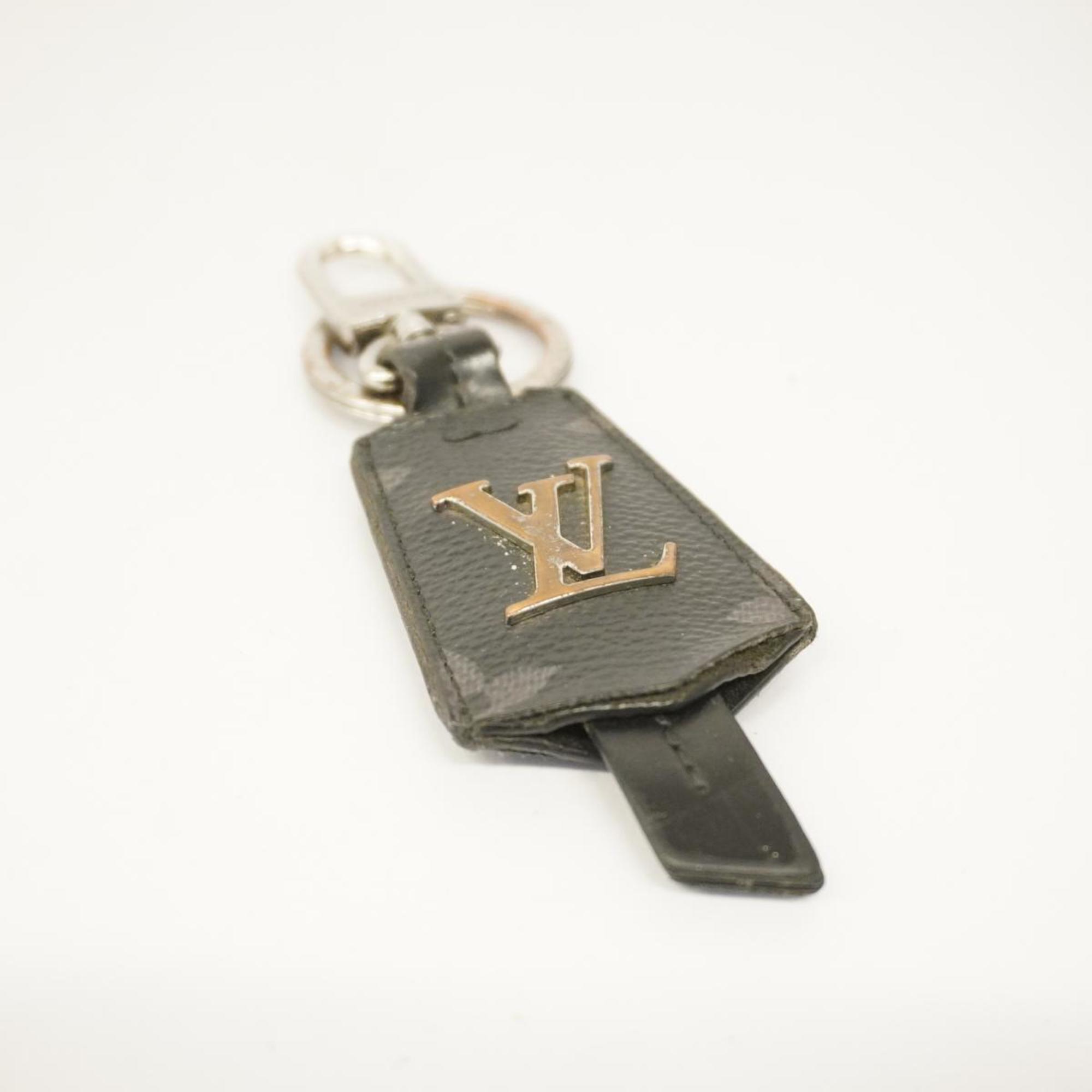 Louis Vuitton Keychain Monogram Eclipse Portecle Clochecle M63620 Black Grey Men's