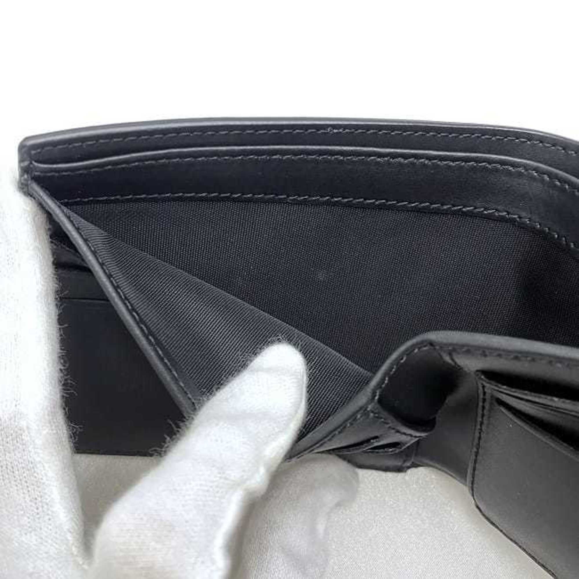 Valentino Garavani Bi-fold Wallet Black White WY2P0654 ec-20638 Billfold Leather VALENTINO GARAVANI Folding Compact Unisex