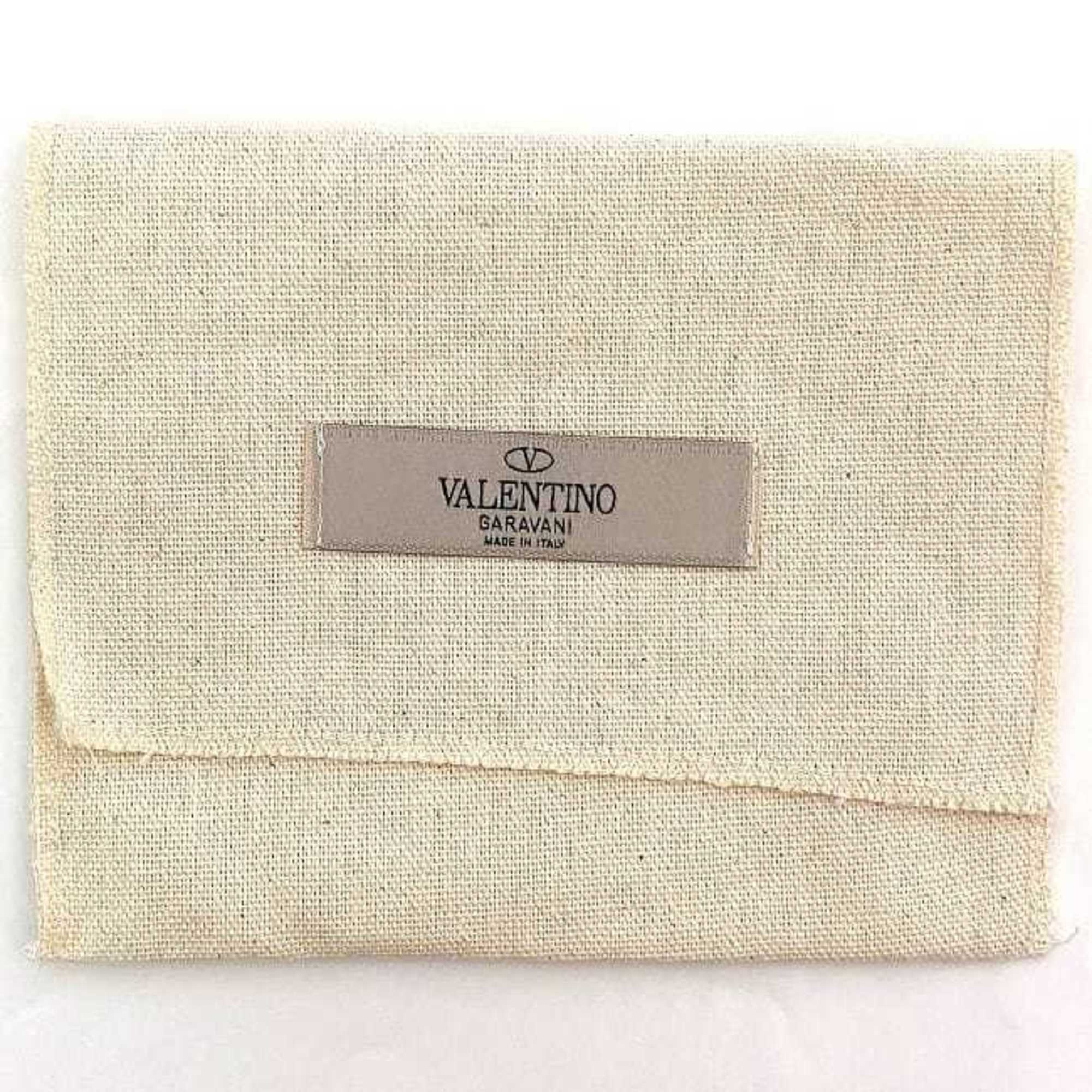 Valentino Garavani Bi-fold Wallet Black White WY2P0654 ec-20638 Billfold Leather VALENTINO GARAVANI Folding Compact Unisex