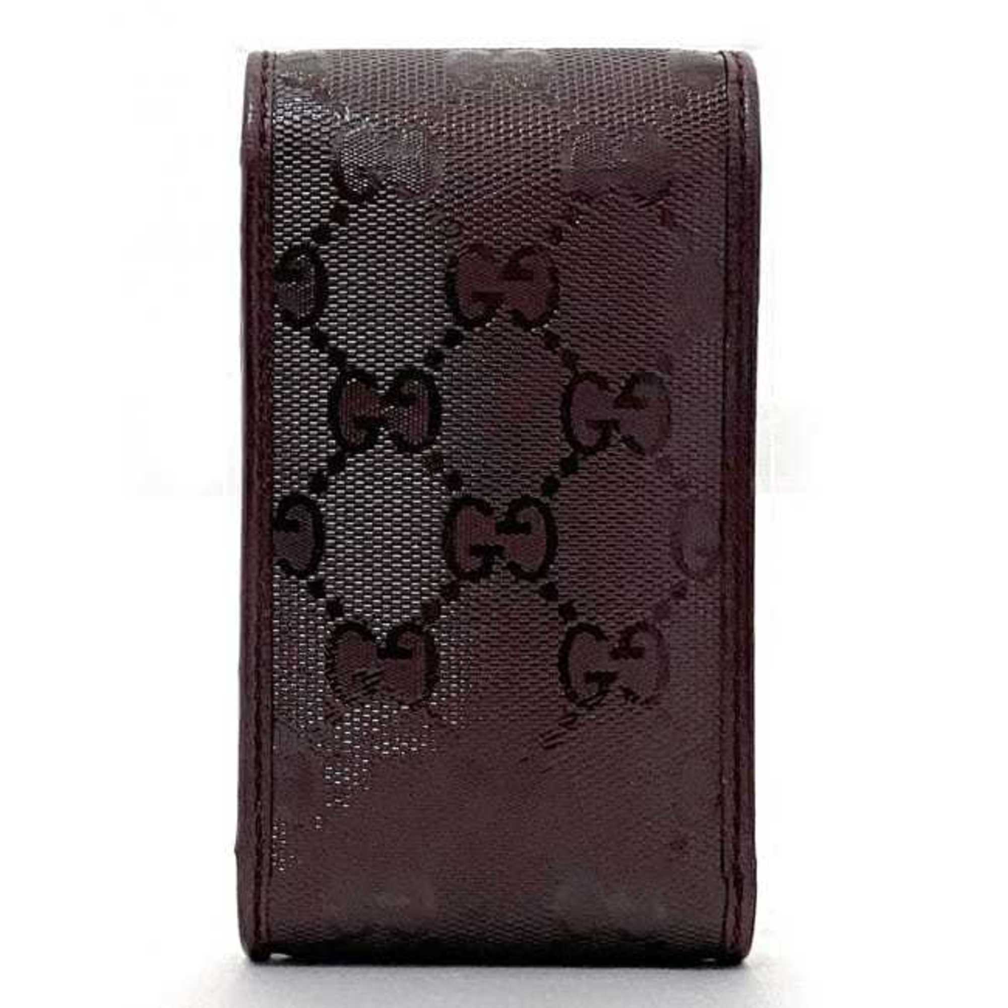 Gucci Cigarette Case Bordeaux Ardoise 181716 ec-20640 Tobacco PVC Leather GUCCI iQOS Compact Men's Women's