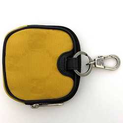 Gucci pouch yellow black off the grid 645060 ec-20650 nylon leather GUCCI GG charm coin case compact unisex men's