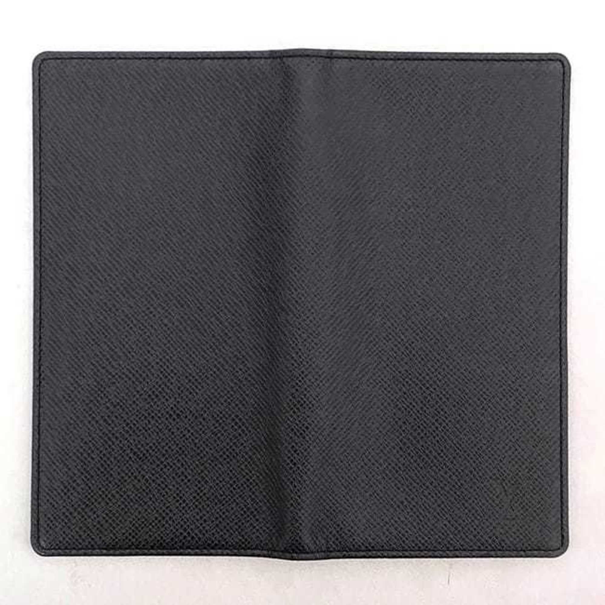 Louis Vuitton Bi-fold Long Wallet Porte-Valeur Carte Credit Black Ardoise Taiga M30392 ec-20639 Billfold Leather MI2048 LOUIS VUITTON Flat Unisex