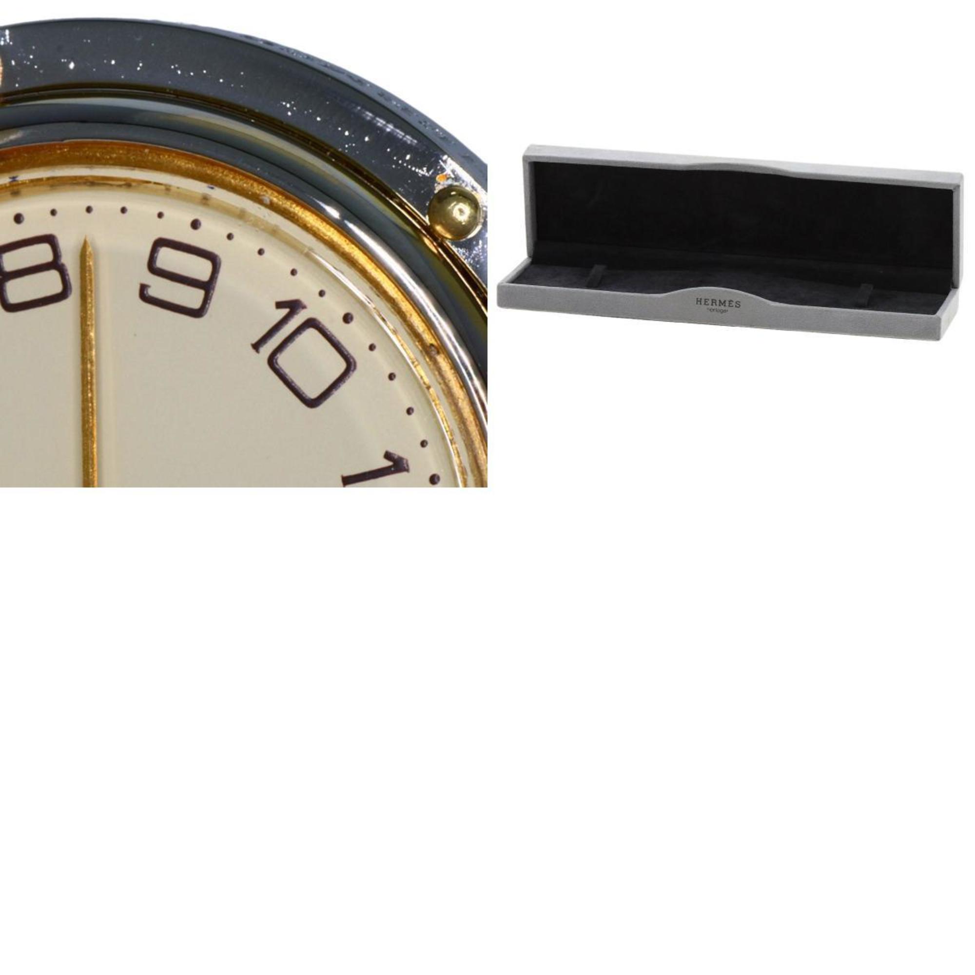 Hermes Clipper Old Type Wristwatch Stainless Steel SSxGP Ladies