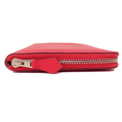 Hermes Azap Long Red Wallet Epson Women's