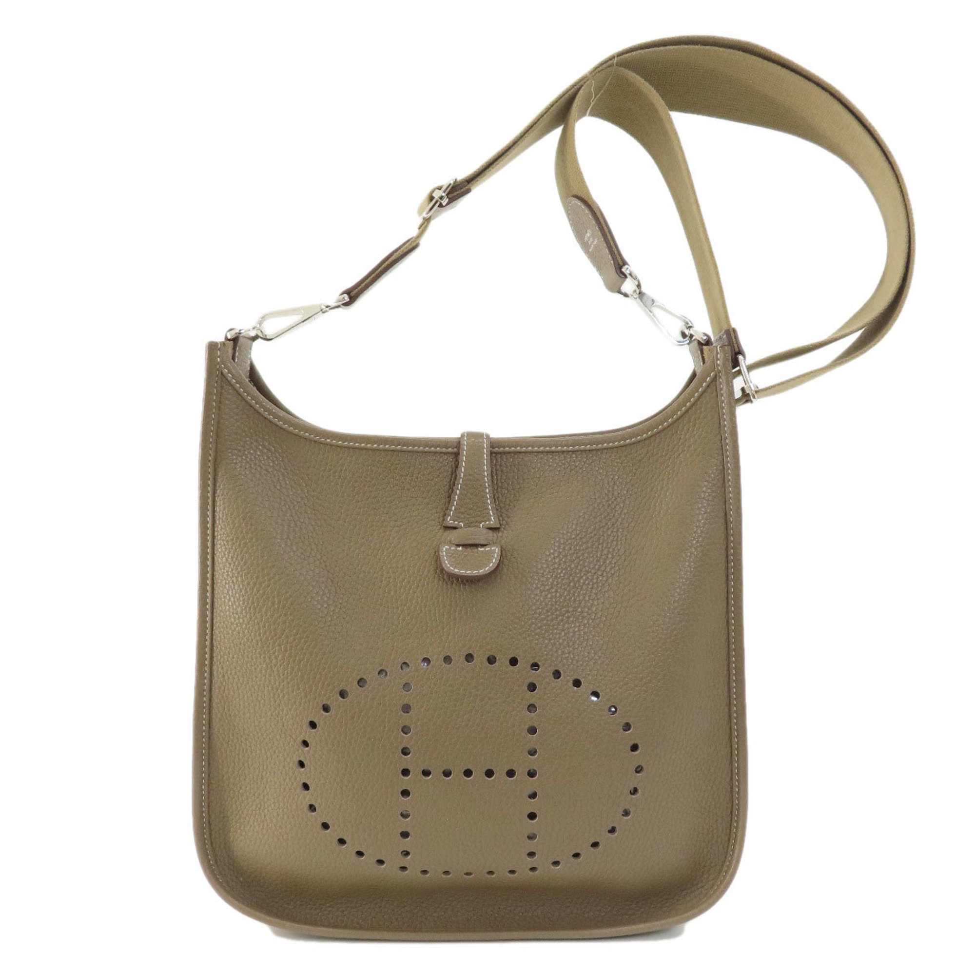 Hermes Evelyn 3 PM Etoupe Shoulder Bag Taurillon Women's