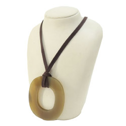 Hermes Ism GM Necklace Buffalo Horn Women's