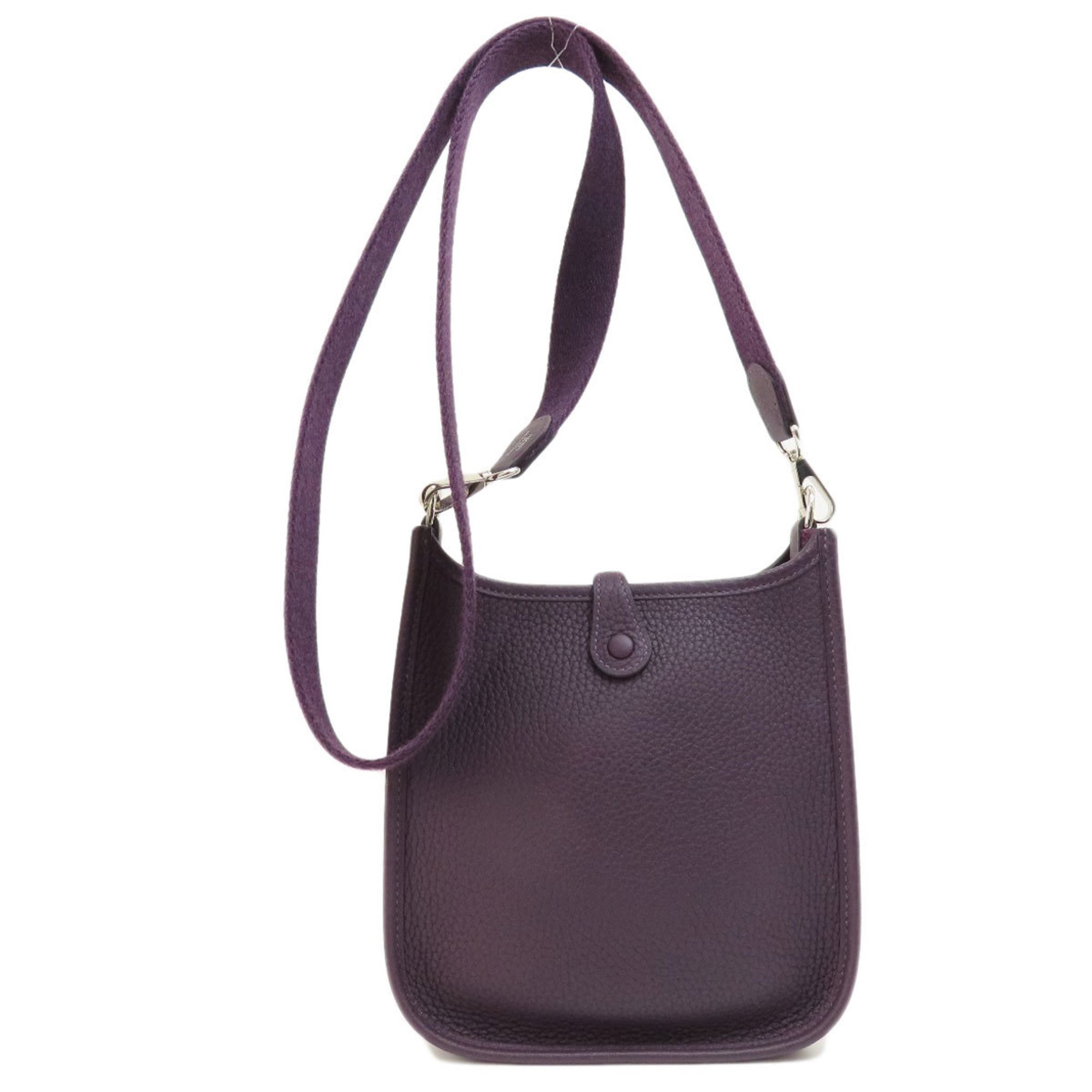 Hermes Evelyn TPM Purple Shoulder Bag Taurillon Women's