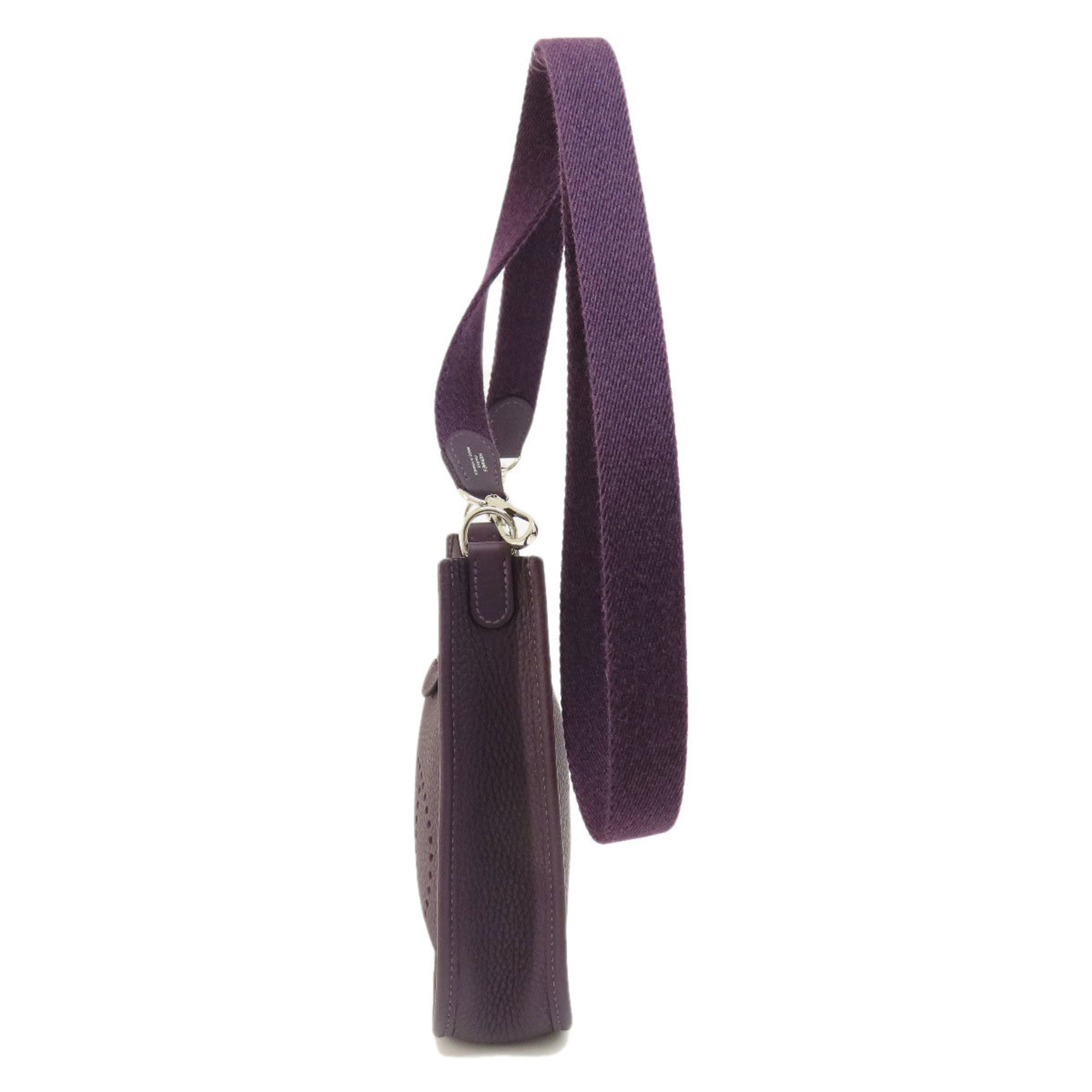 Hermes Evelyn TPM Purple Shoulder Bag Taurillon Women's