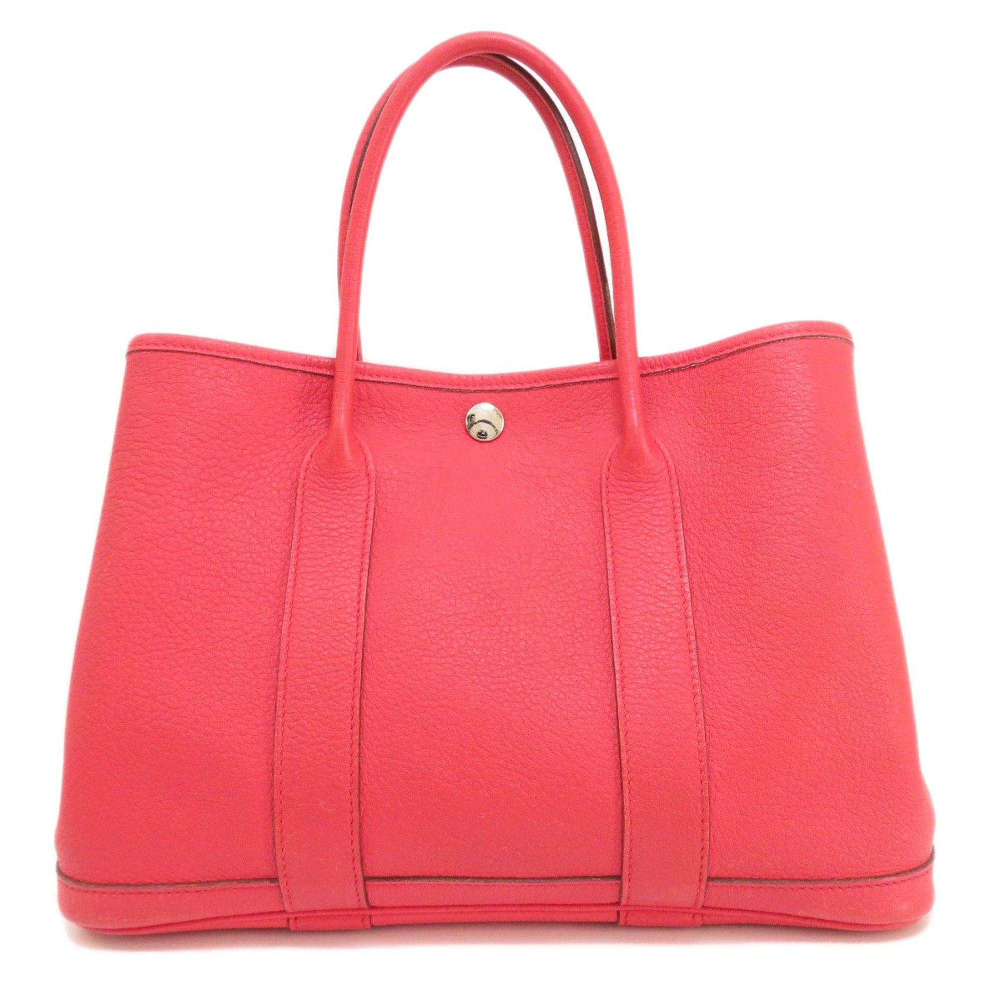 Hermes Garden TPM Pink Handbag Calfskin Women's