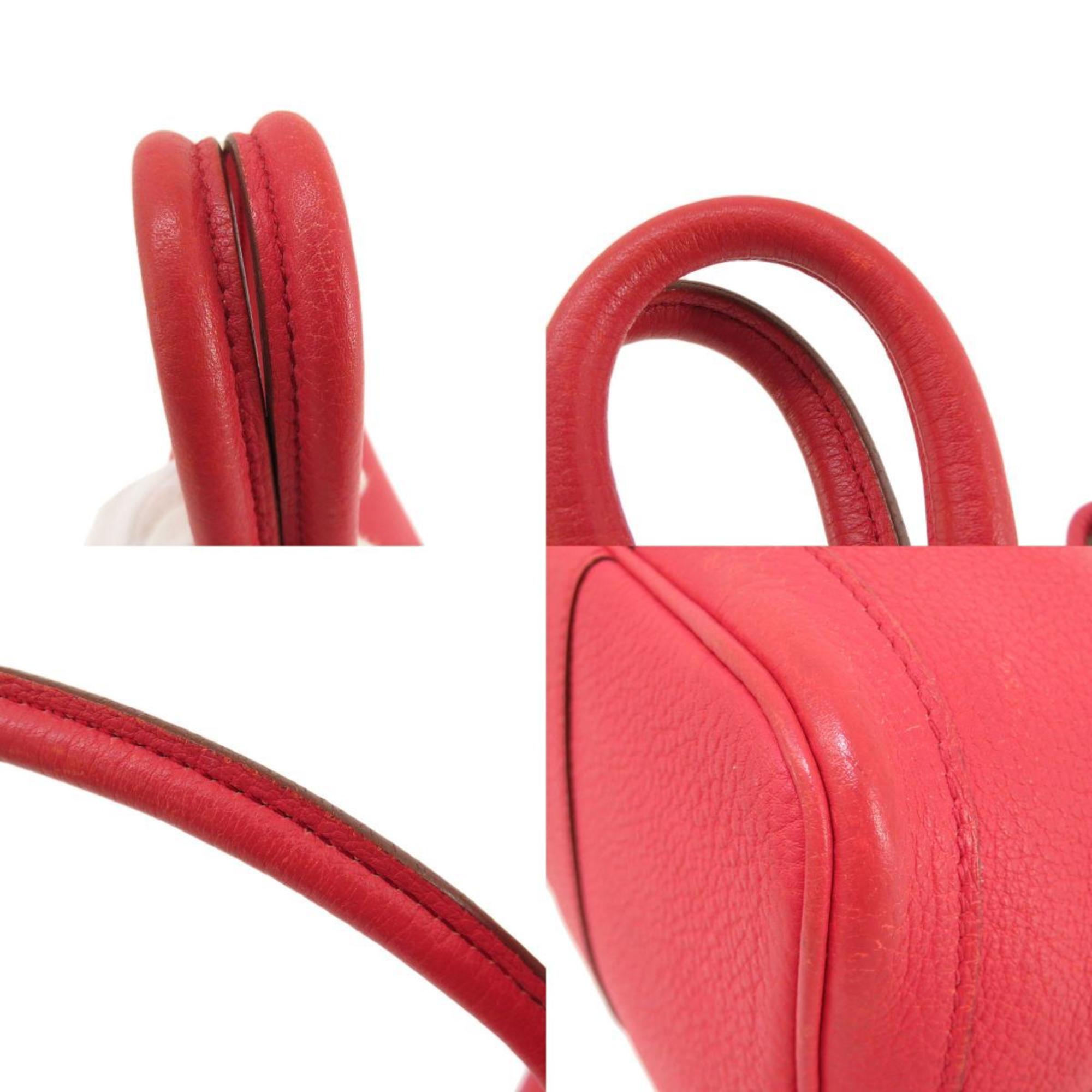 Hermes Garden TPM Pink Handbag Calfskin Women's