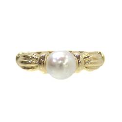 Tiffany & Co. K18 pearl ring, YG, size 10, weight approx. 5.8g