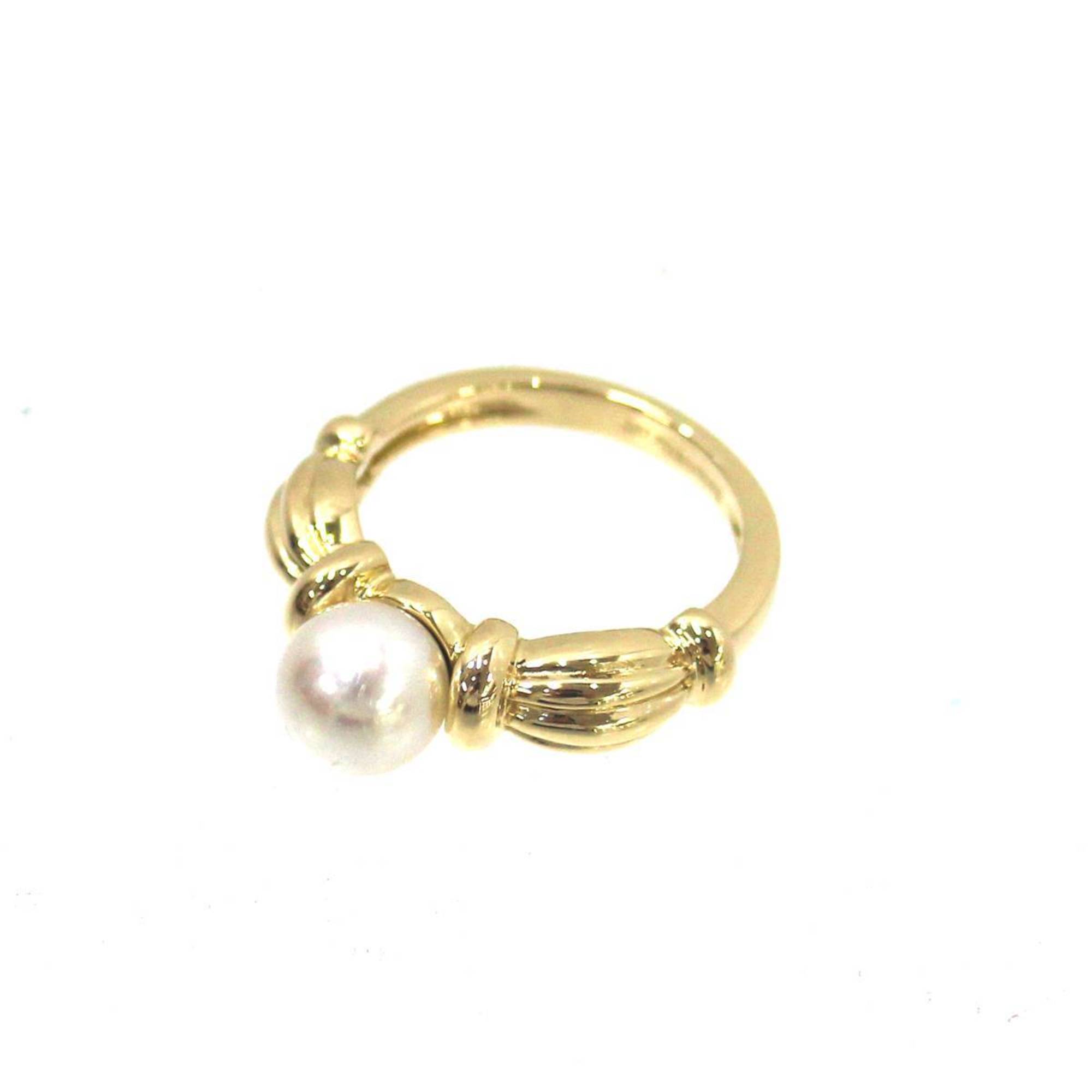 Tiffany & Co. K18 pearl ring, YG, size 10, weight approx. 5.8g
