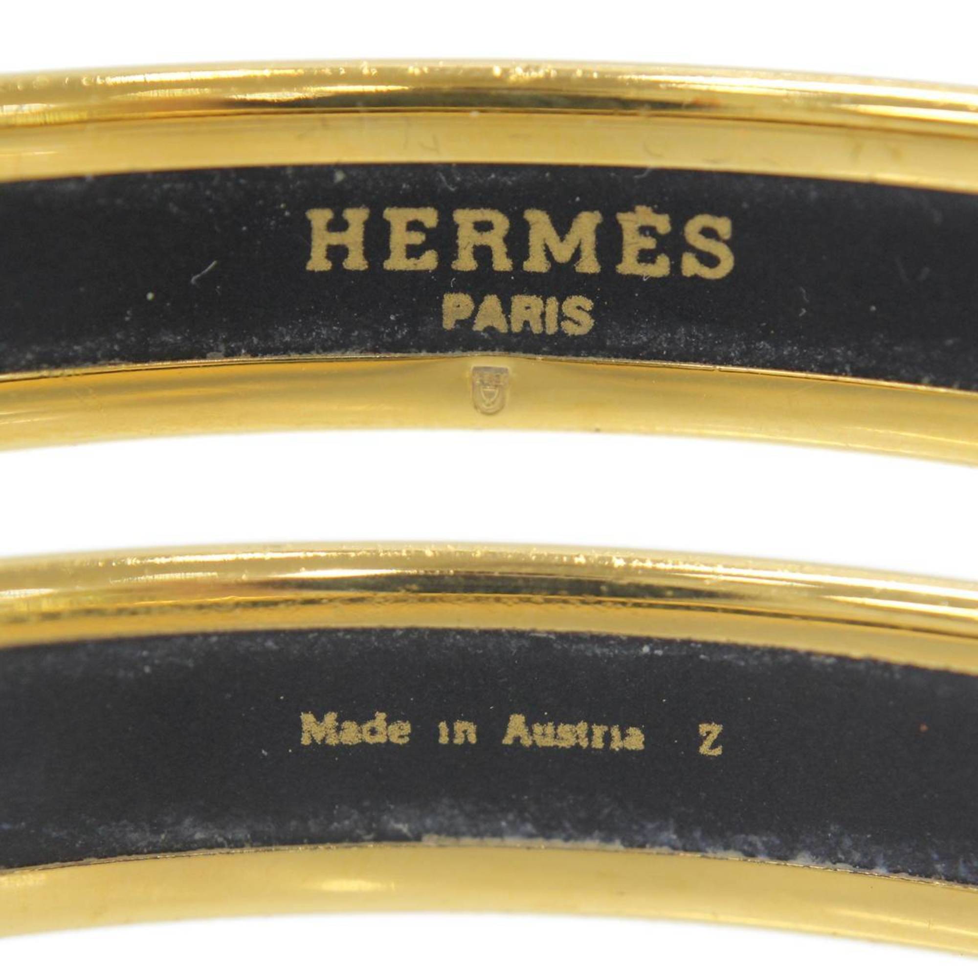 HERMES Hermes enamel bangle, gold, box, wrist size: approx. 19.5cm