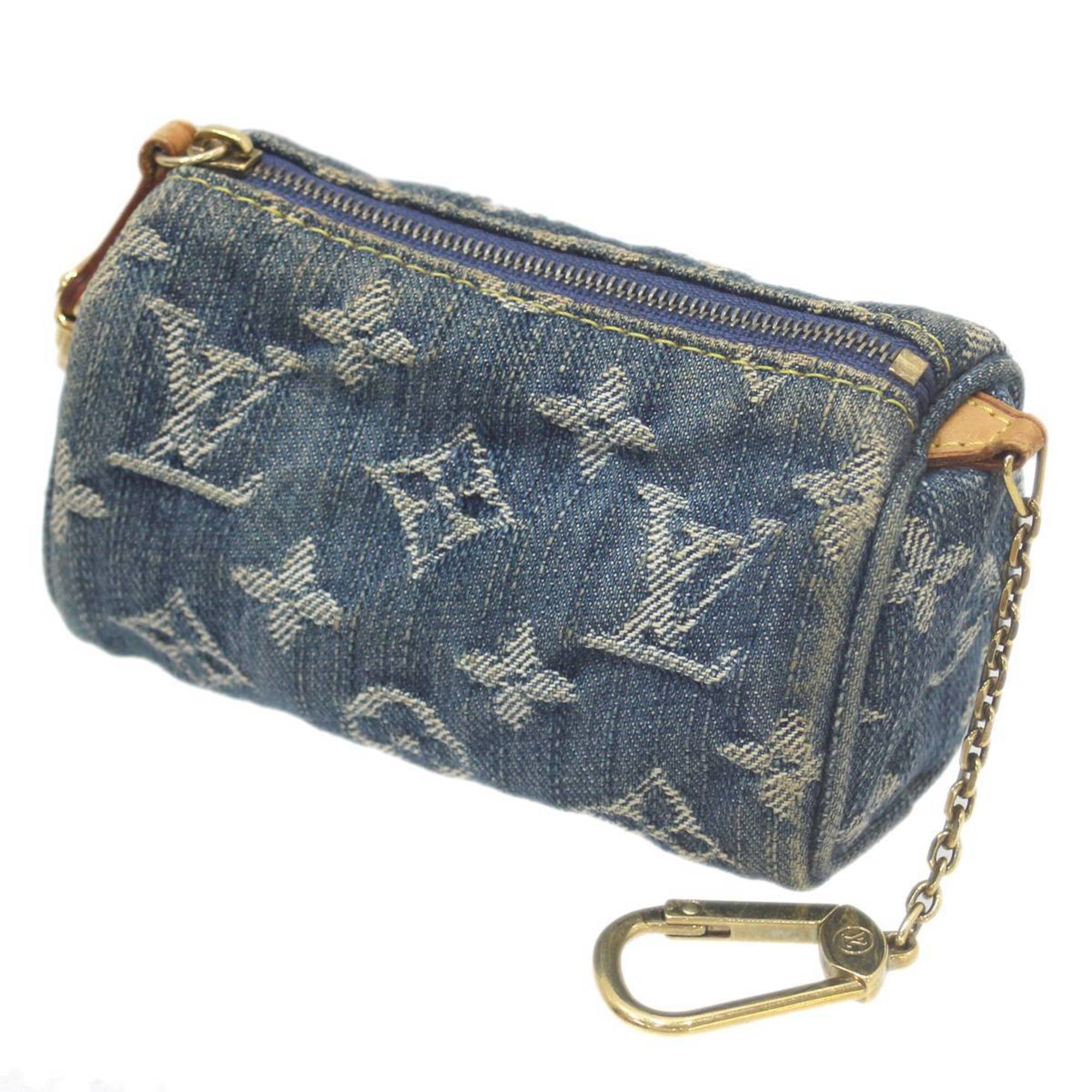 LOUIS VUITTON Truth Speedy PM Pouch Monogram Denim Blue M95082 TH1026