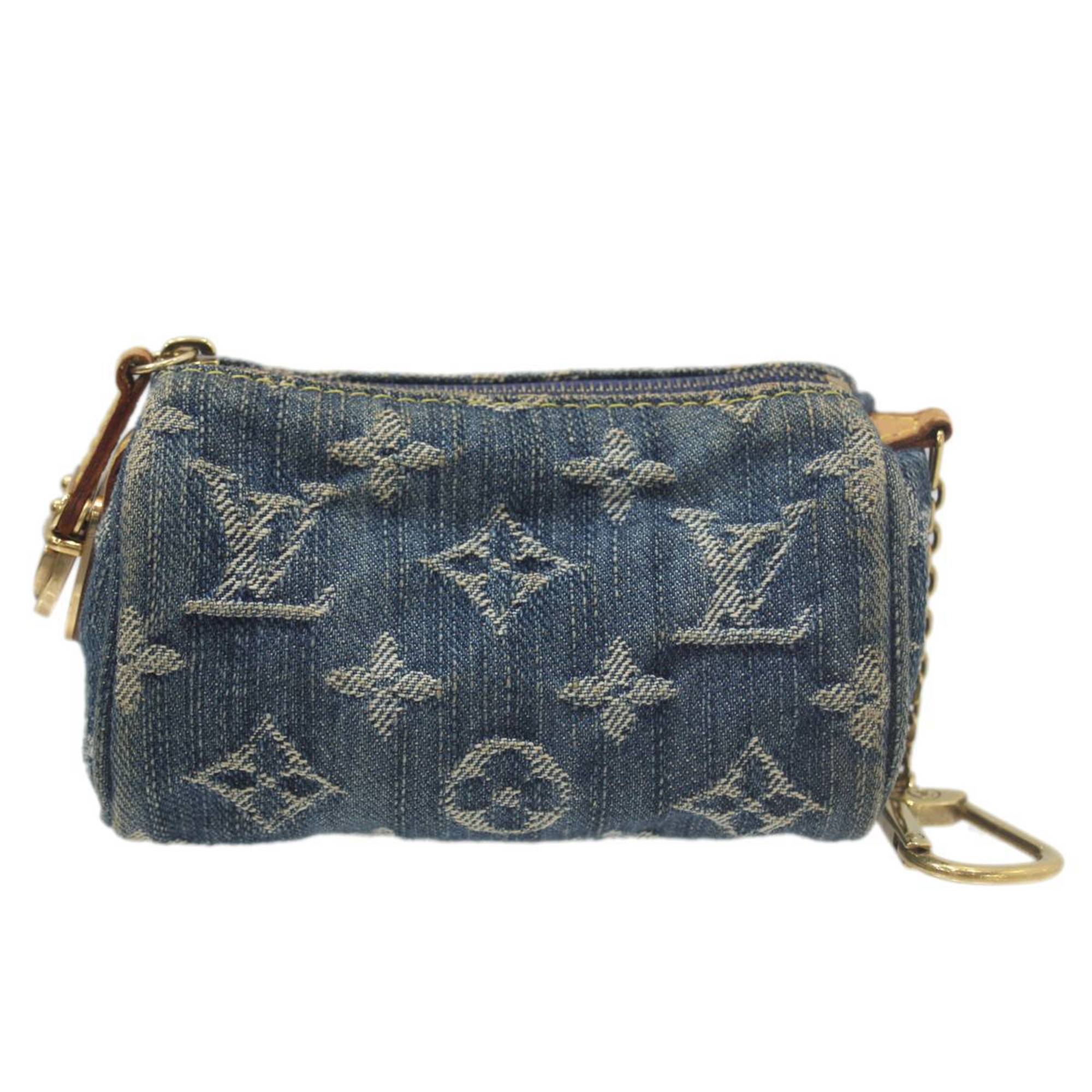 LOUIS VUITTON Truth Speedy PM Pouch Monogram Denim Blue M95082 TH1026