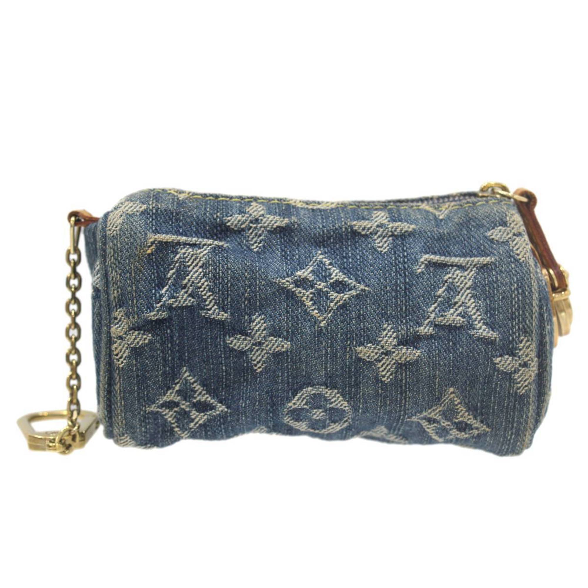 LOUIS VUITTON Truth Speedy PM Pouch Monogram Denim Blue M95082 TH1026