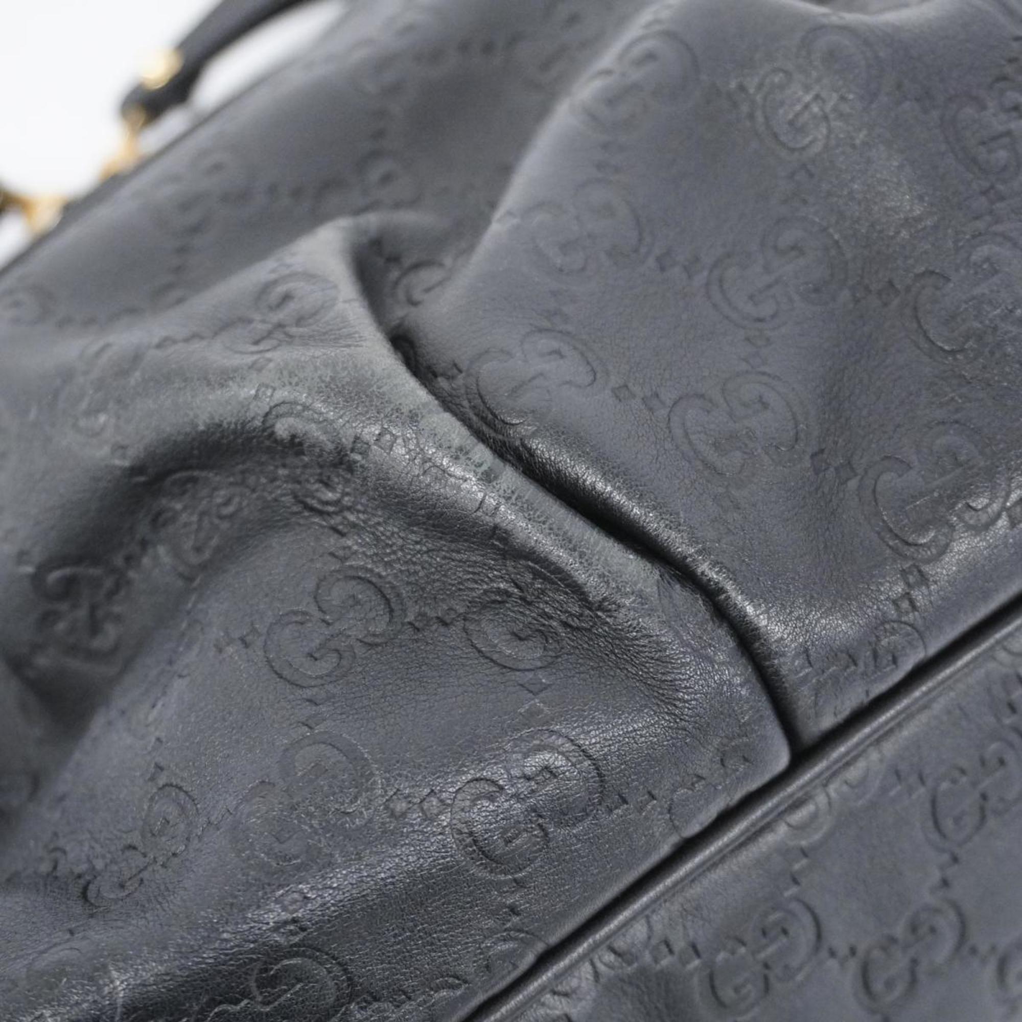 Gucci Handbag Guccissima 247902 Leather Black Women's